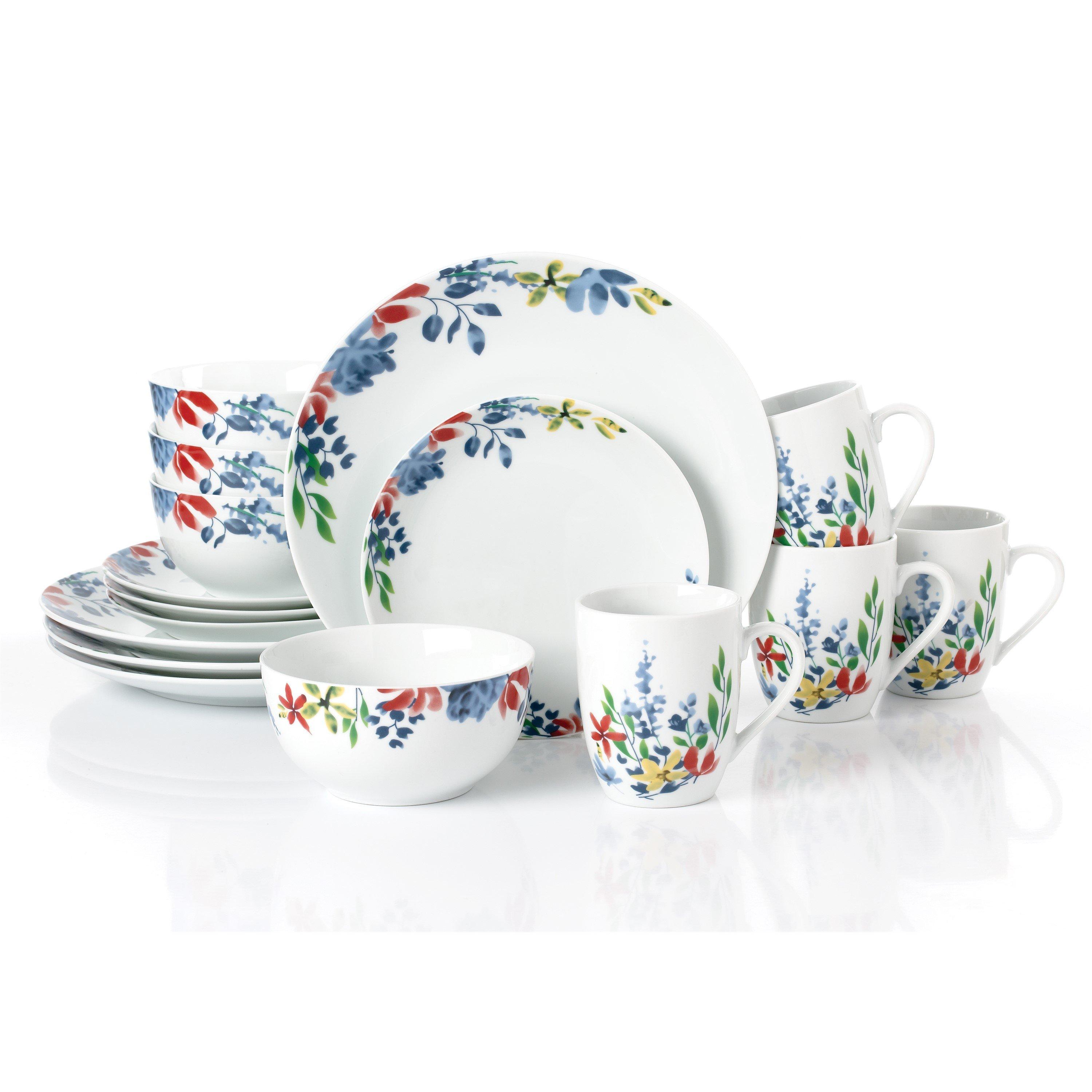 Elegant Waterco - Waterside - 16pc Watercolour Floral Dinner Set - 1