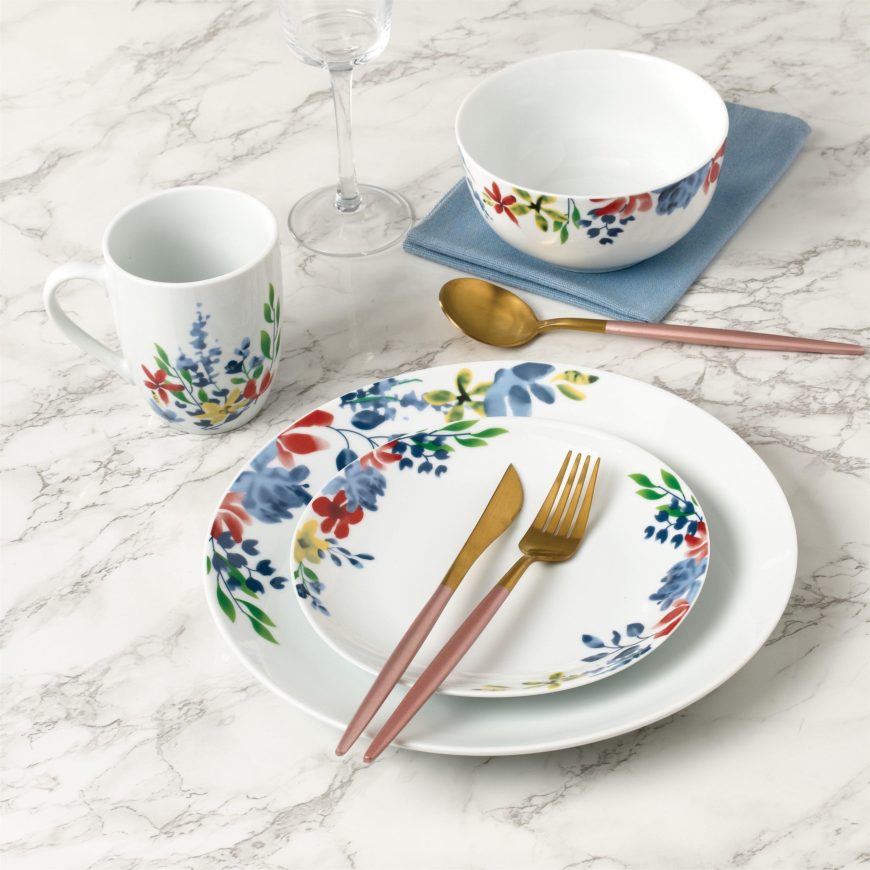 Elegant Waterco - Waterside - 16pc Watercolour Floral Dinner Set - 2