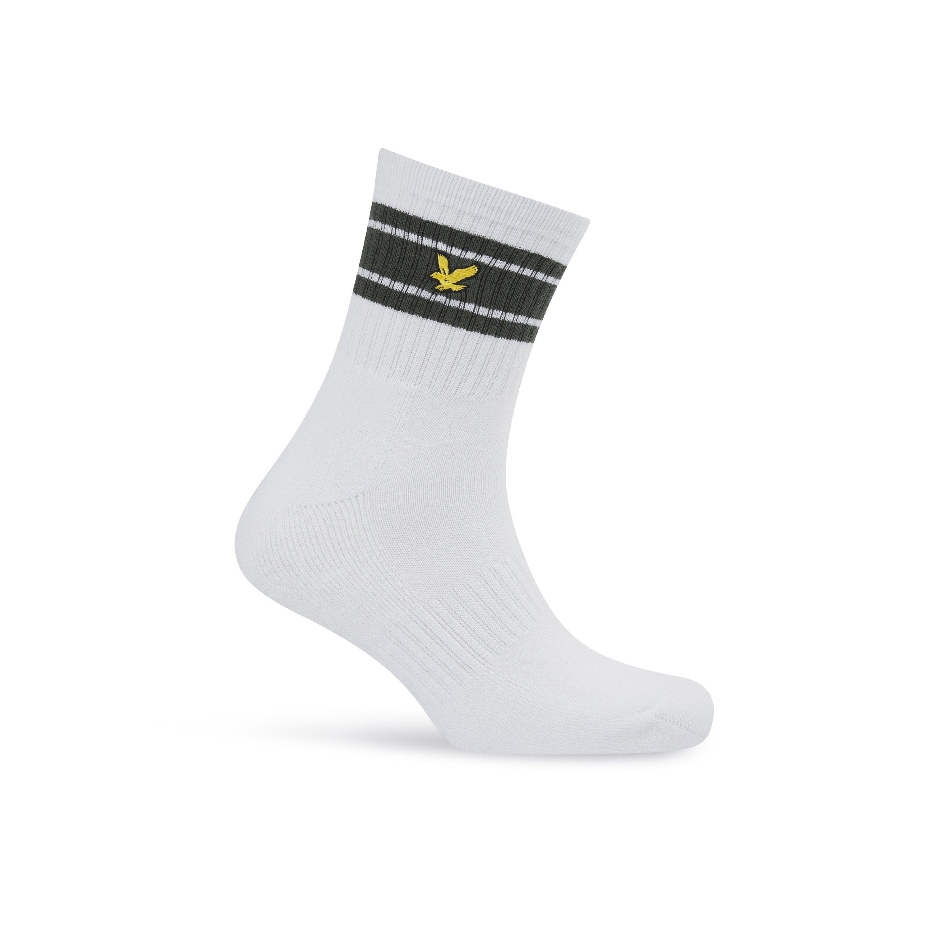 ivy/wht/sge - Lyle and Scott - Retro Crew Socks - 2