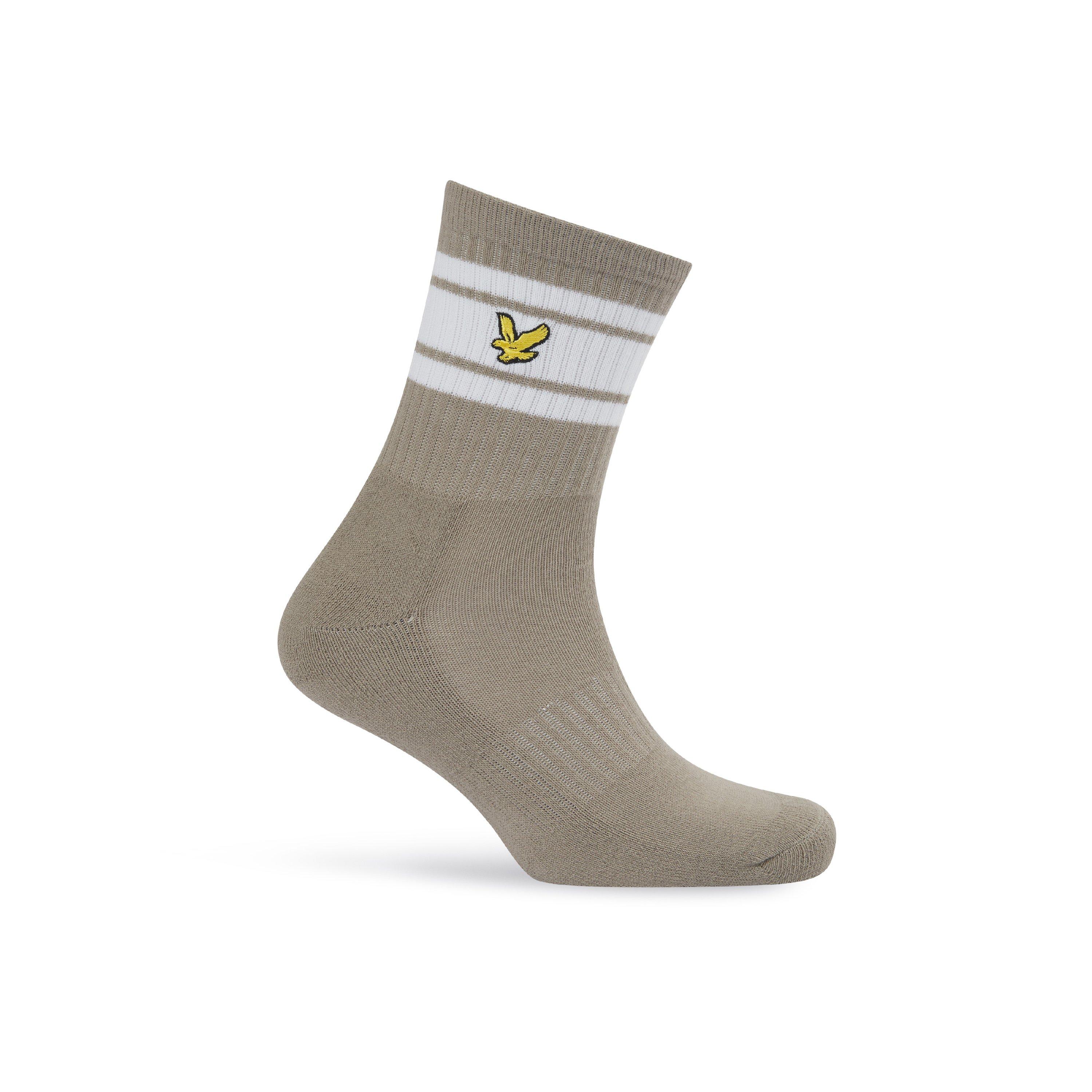 ivy/wht/sge - Lyle and Scott - Retro Crew Socks - 3