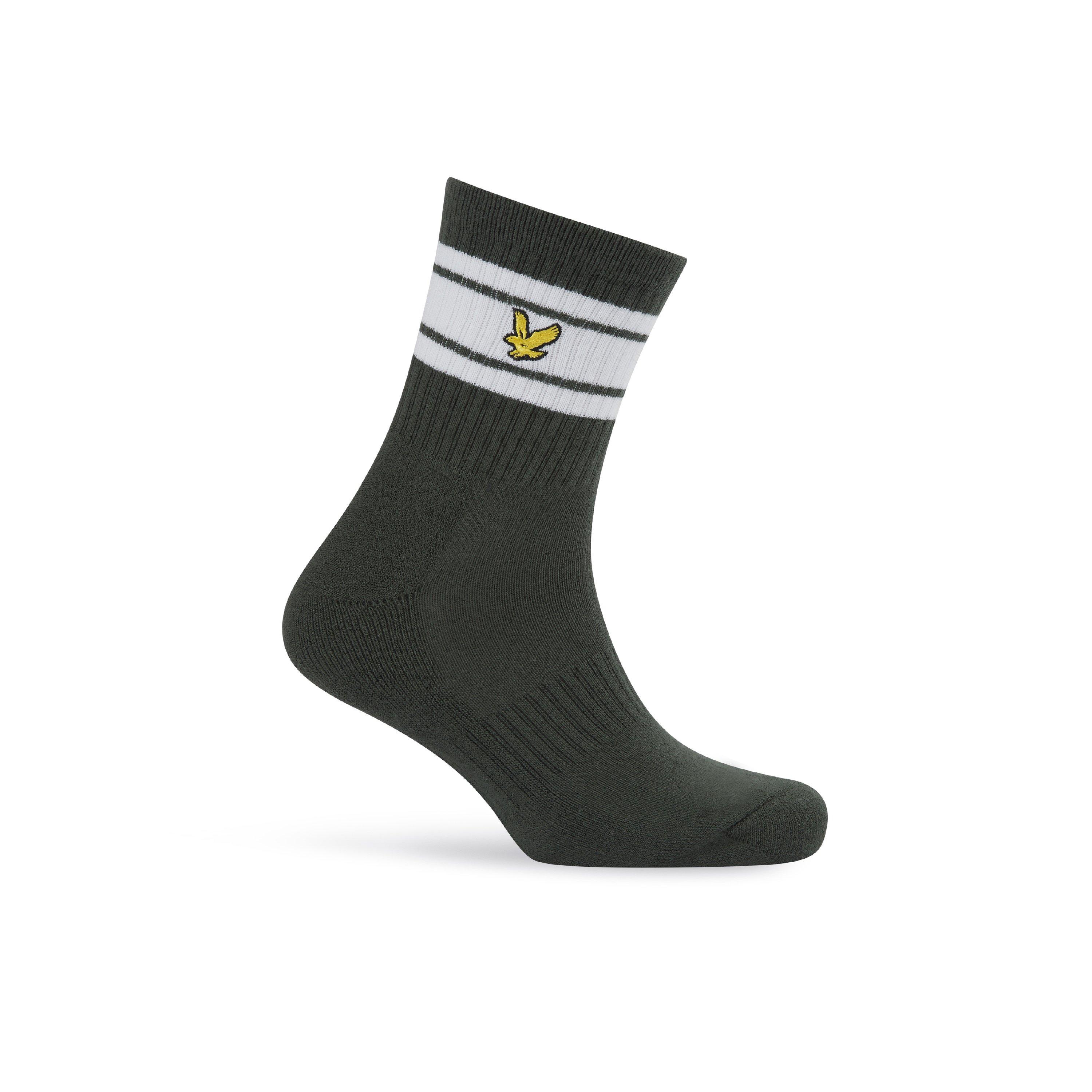 ivy/wht/sge - Lyle and Scott - Retro Crew Socks - 4