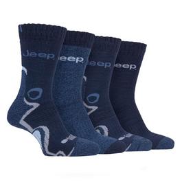 Jeep 4 Pack Performance Boot Socks Mens