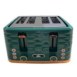 HOMCOM 1.7L 3000W Fast Boil Kettle & 4 Slice Toaster Set