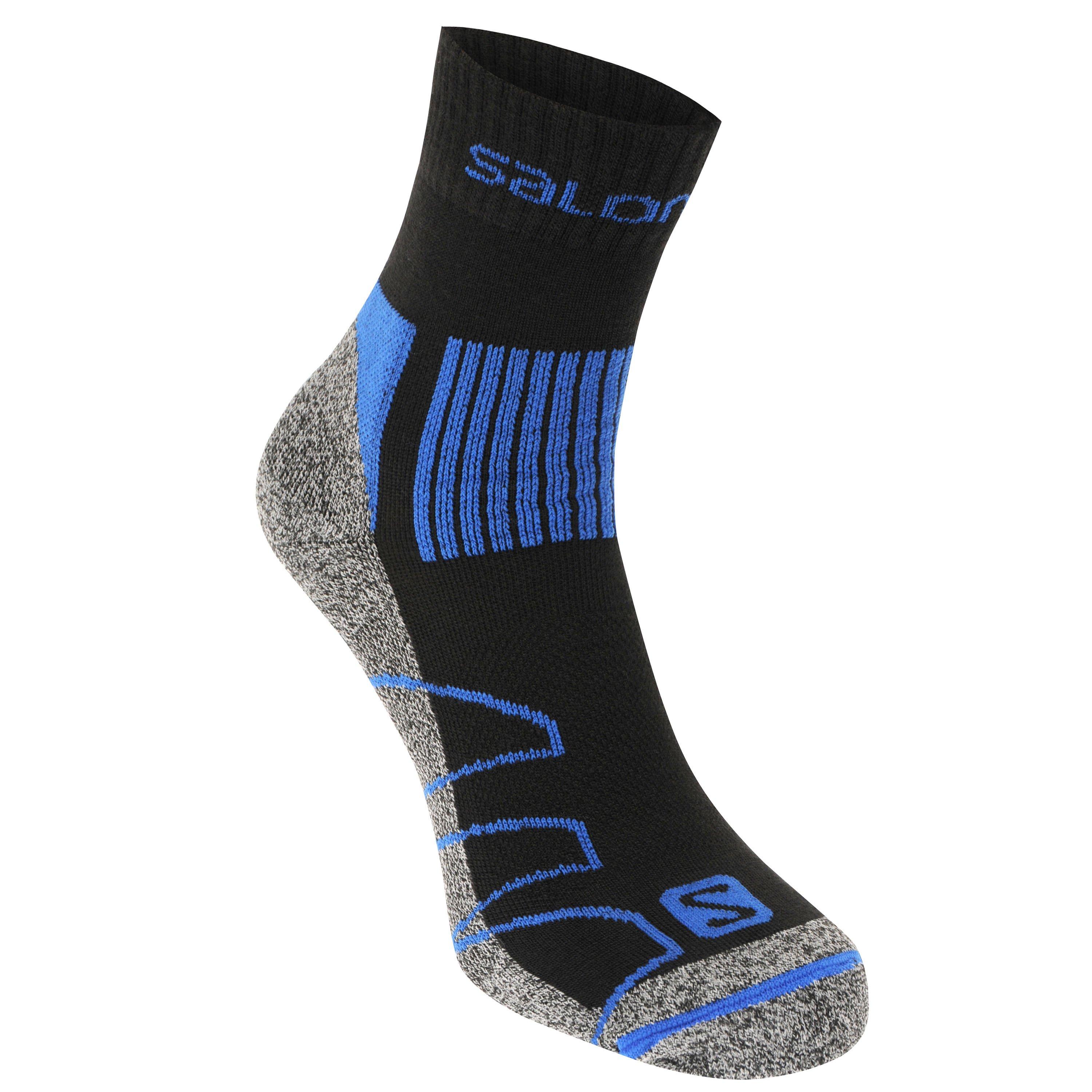 Black/Blue - Salomon - Merino Low 2 Pack Walking Socks Mens - 2
