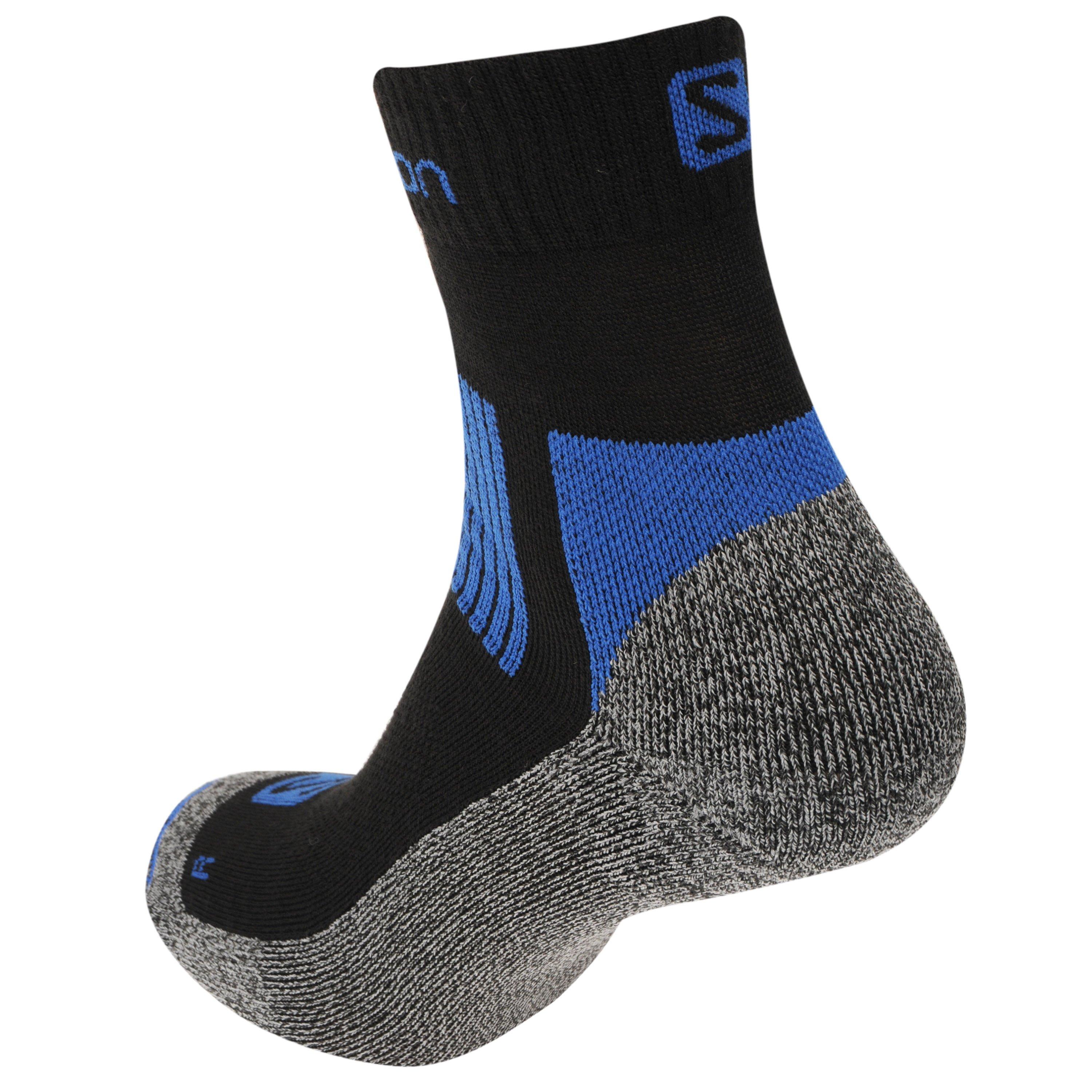 Black/Blue - Salomon - Merino Low 2 Pack Walking Socks Mens - 3