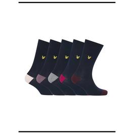 Lyle and Scott 5pc Heel Scks Sn99