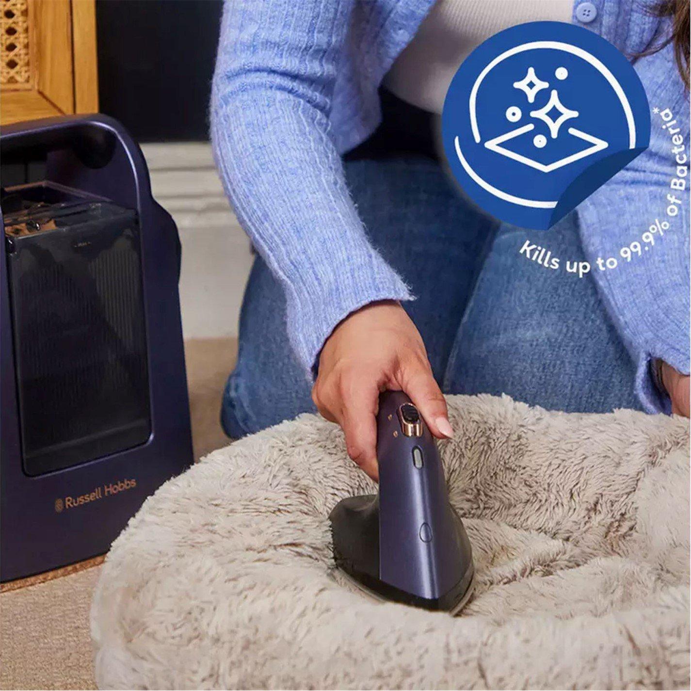 Blue & Black - Russell Hobbs - Steam Genie Maestro 2 in 1 Handheld Steamer - 4