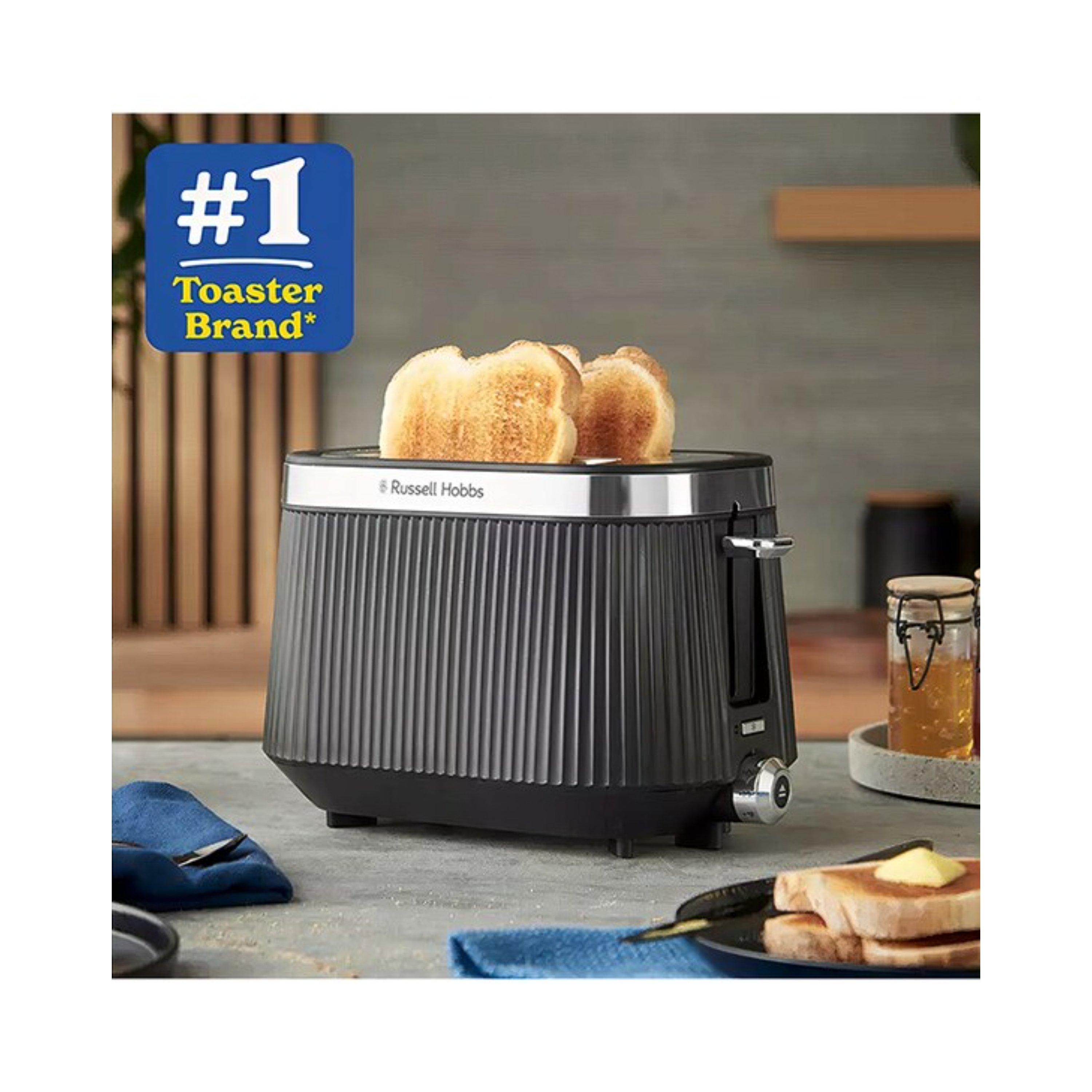 Black - Russell Hobbs - 1.7L Kettle & 2 Slice Toaster - 5