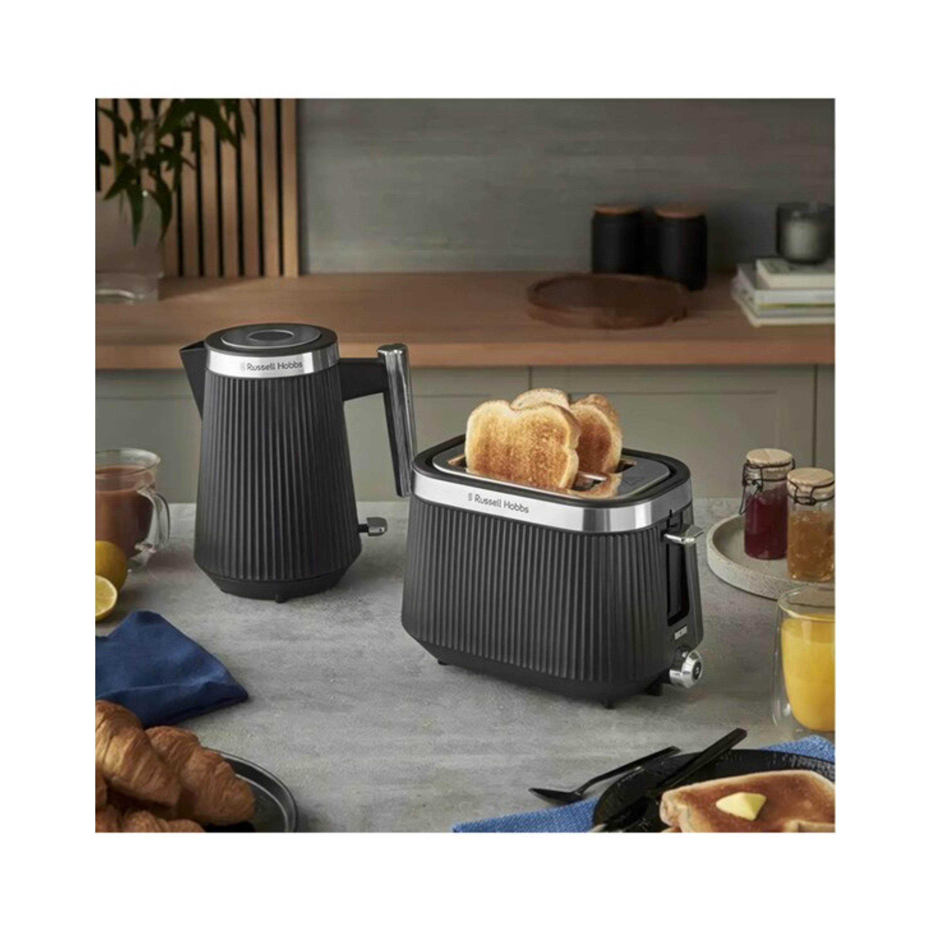 Black - Russell Hobbs - 1.7L Kettle & 2 Slice Toaster - 9