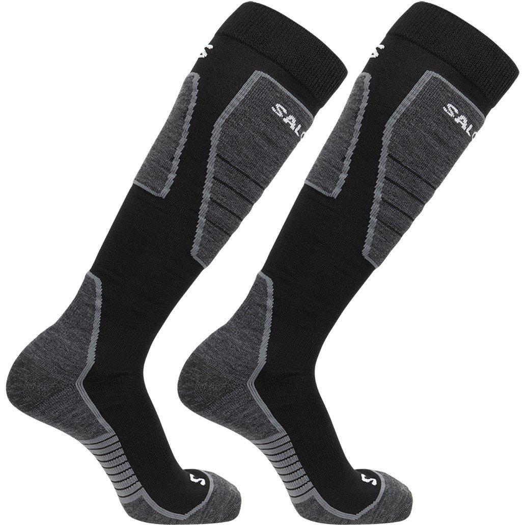 Black - Salomon - Aces 2 Pack Ski Socks Mens