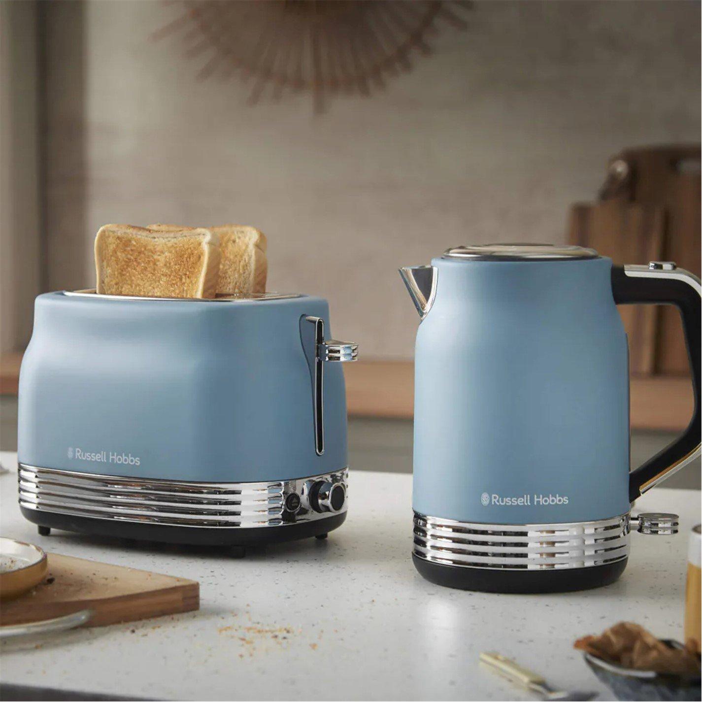 Blue - Russell Hobbs - 1.7L Kettle & 2 Slice Toaster - 1