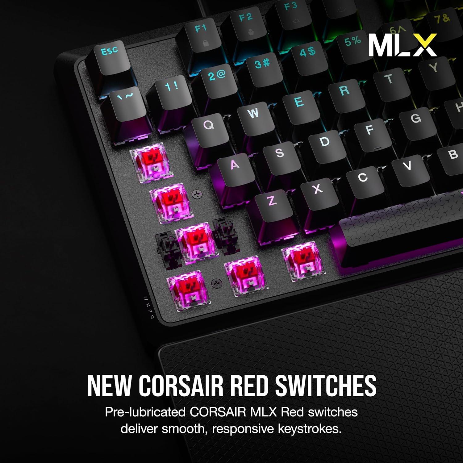Black - Corsair - Corsair K70 Core RGB Mechanical Gaming Keyboard - 3