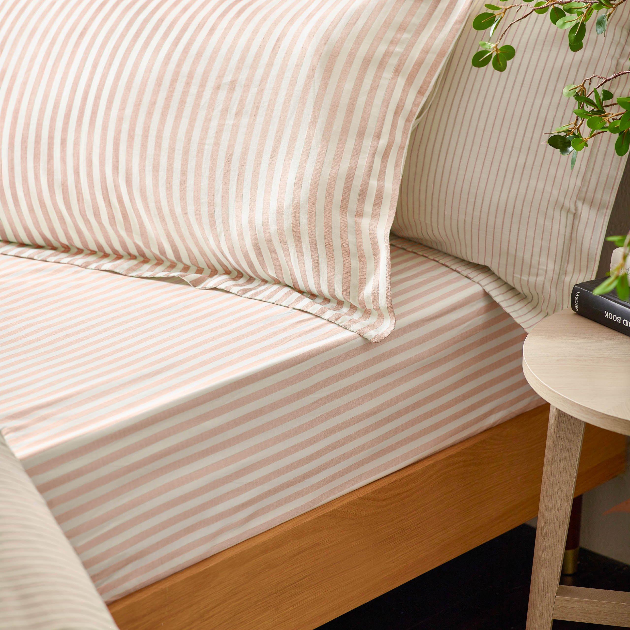 Blush - Yard - Hebden Melange Stripe Pillowcases - 3
