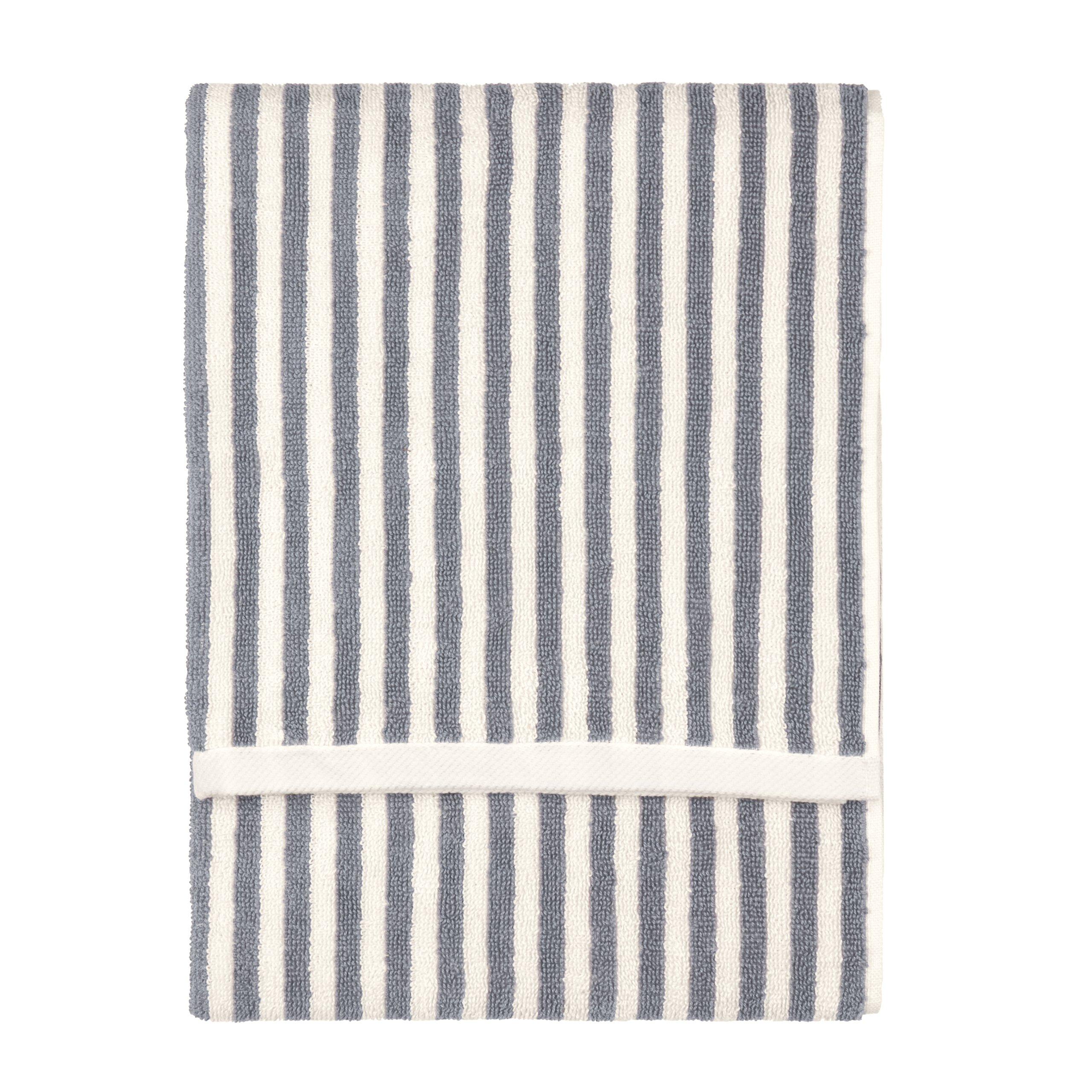 Grey - Yard - Hebden Striped 100% Cotton Towel - 3