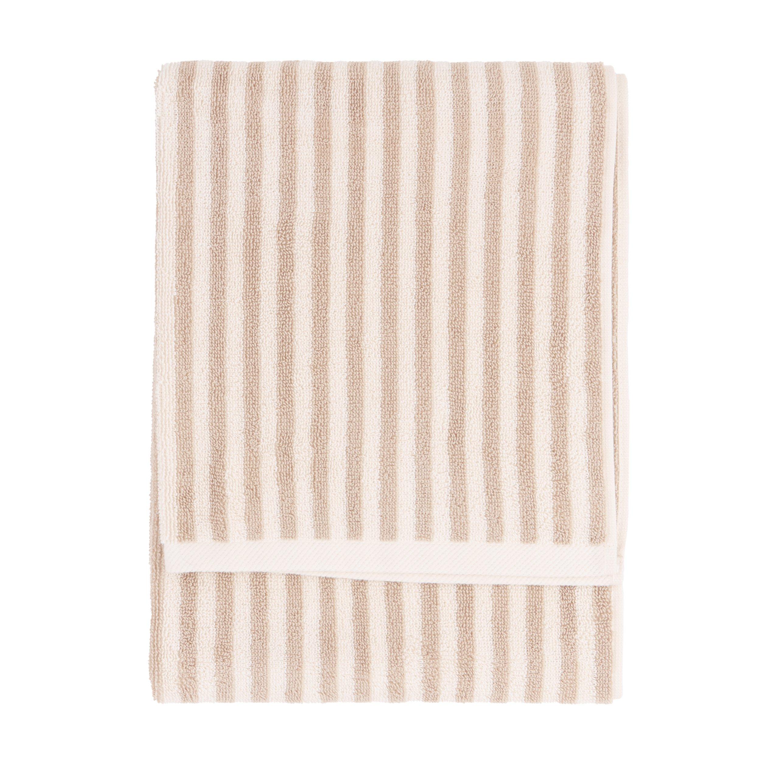 Natural - Yard - Hebden Striped 100% Cotton Towel - 1