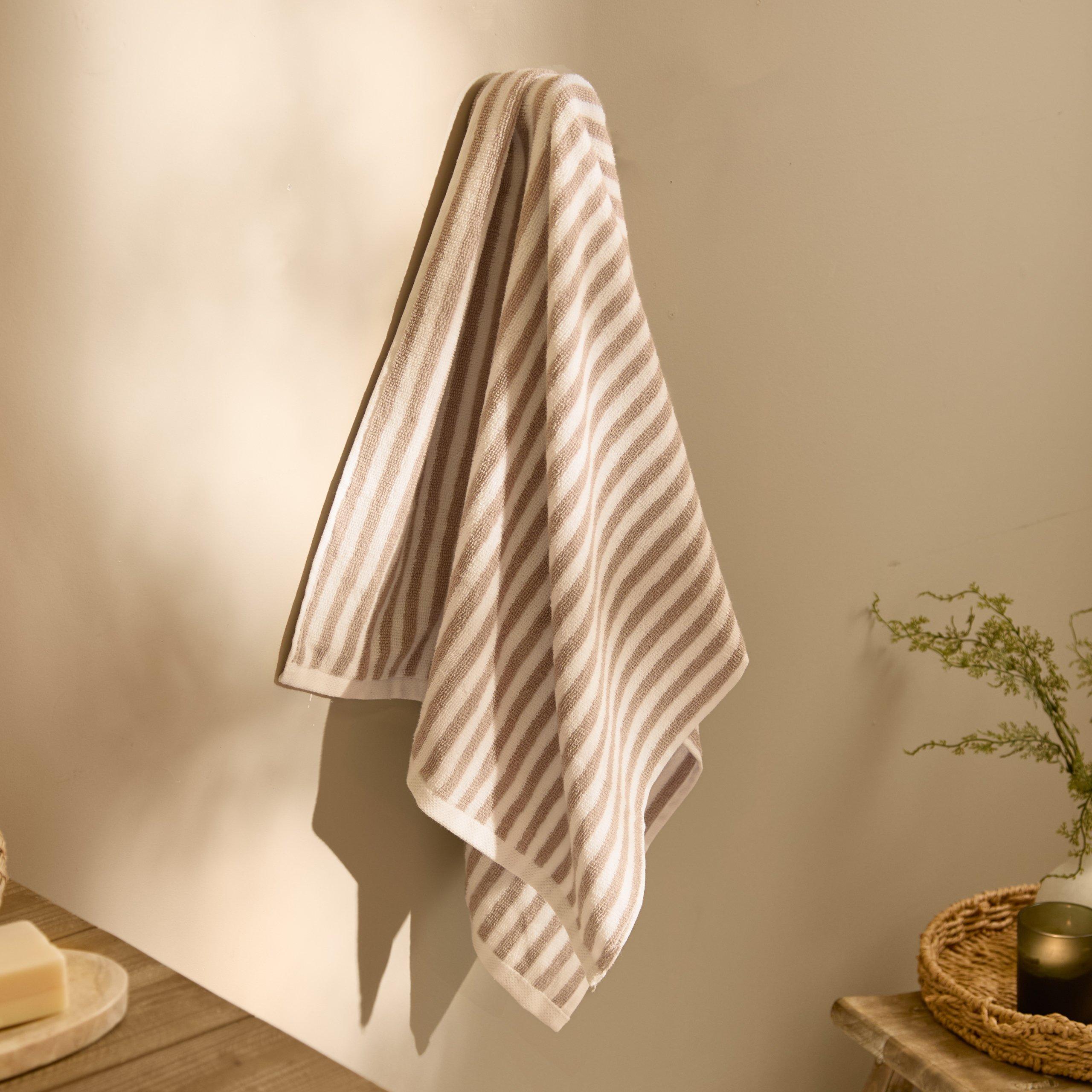 Natural - Yard - Hebden Striped 100% Cotton Towel - 2