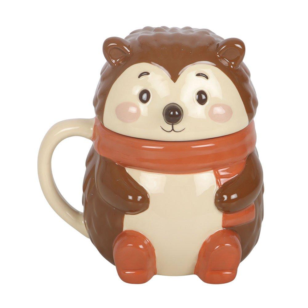 Brown - Something Different - Hazel Hedgehog Lidded Mug - 2