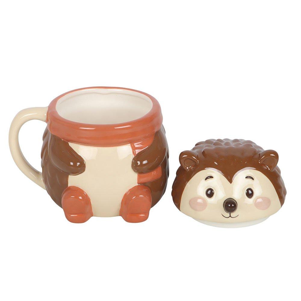 Brown - Something Different - Hazel Hedgehog Lidded Mug - 3