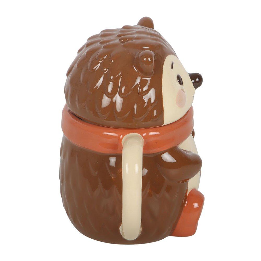 Brown - Something Different - Hazel Hedgehog Lidded Mug - 4