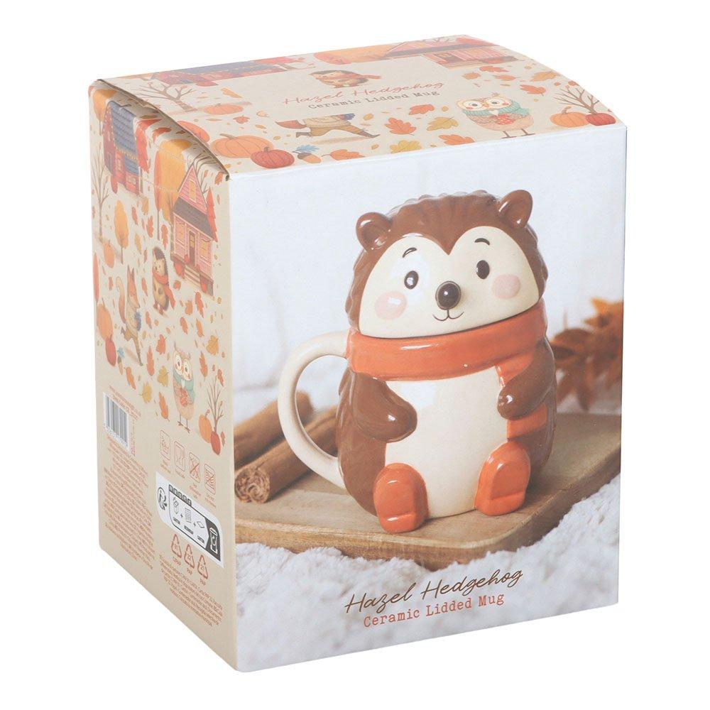 Brown - Something Different - Hazel Hedgehog Lidded Mug - 6
