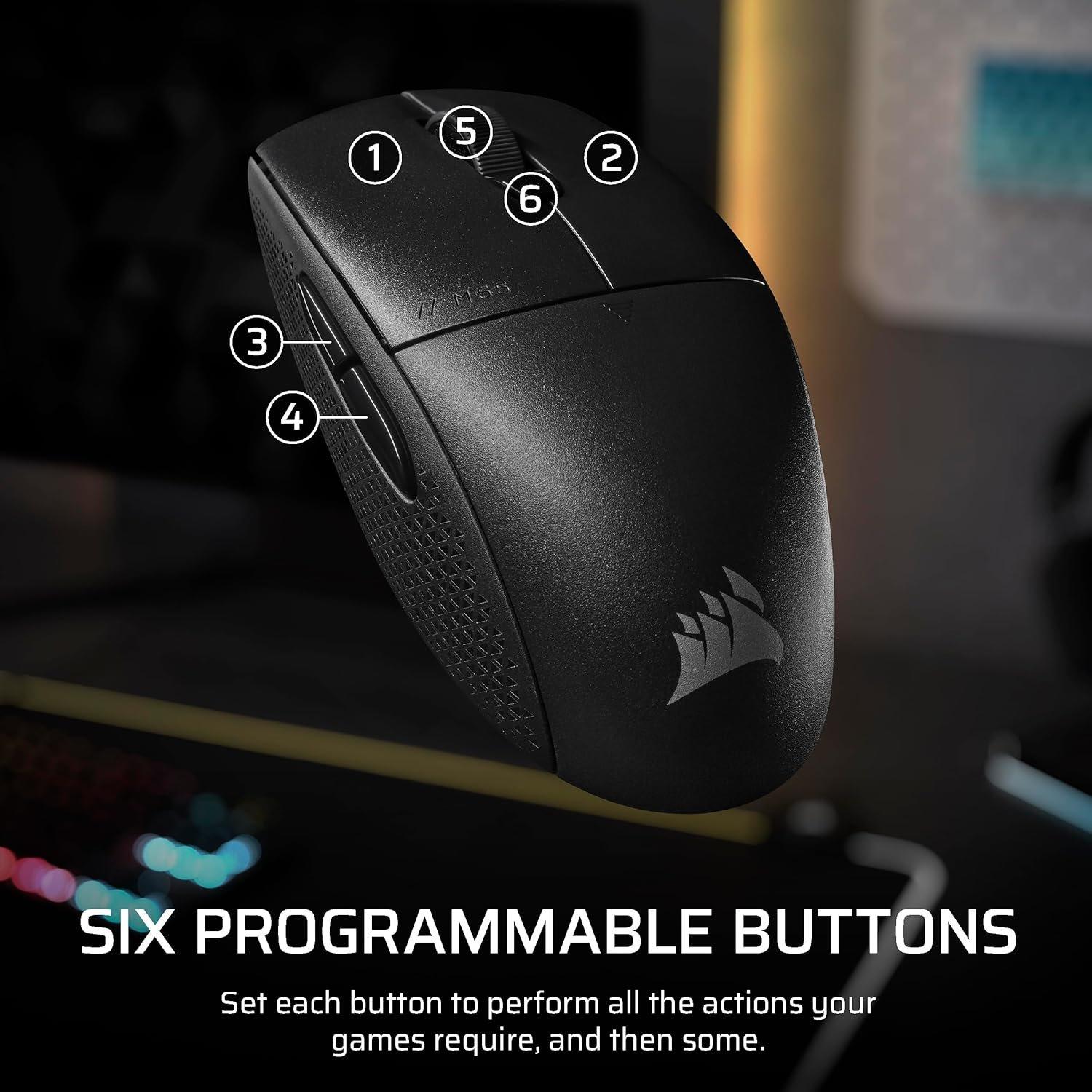 Black - Corsair - Corsair M55 Wireless Gaming Mouse - 8