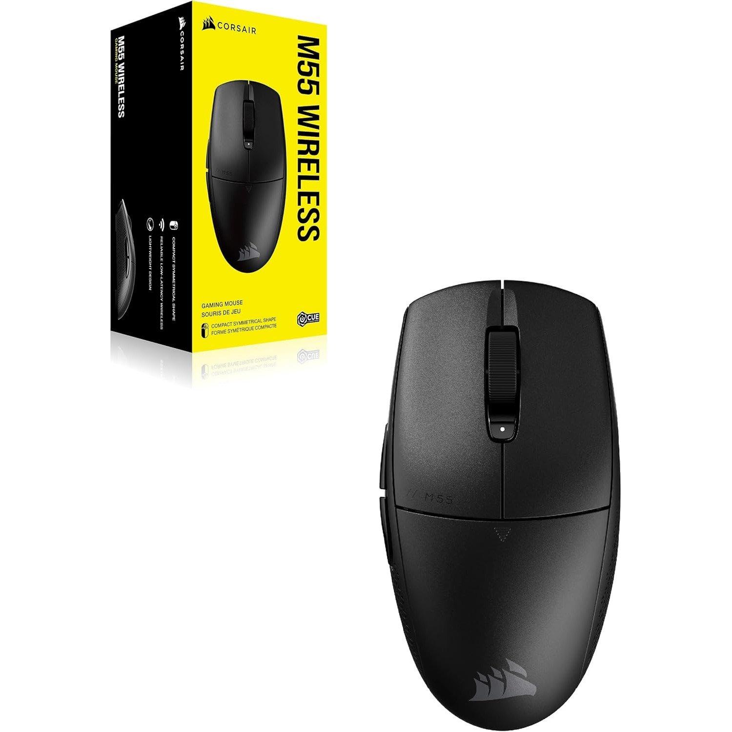 Black - Corsair - Corsair M55 Wireless Gaming Mouse - 9