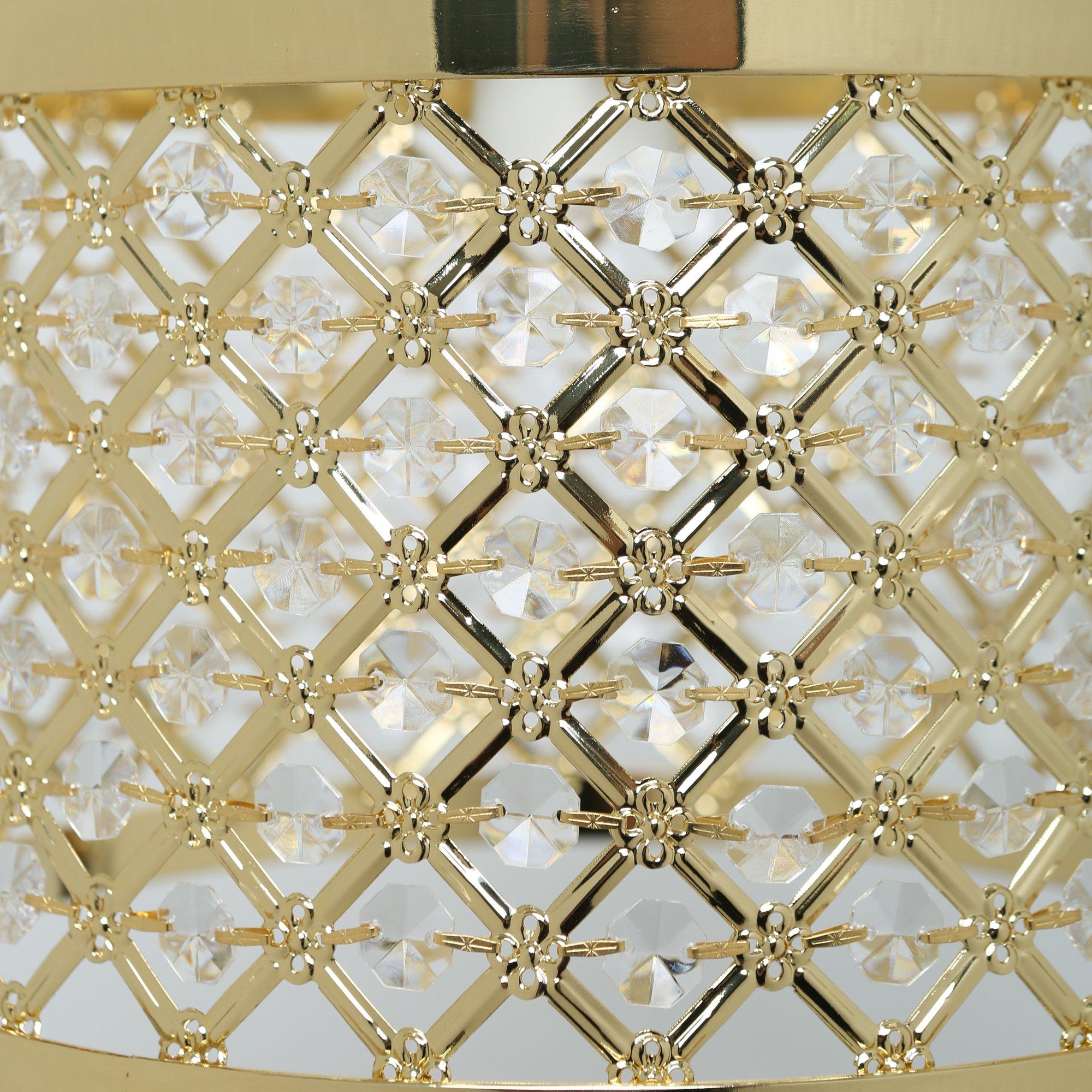 Gold - K Living - 26cm Gold Colour Metal and Acrylic Beads Pendant - 3