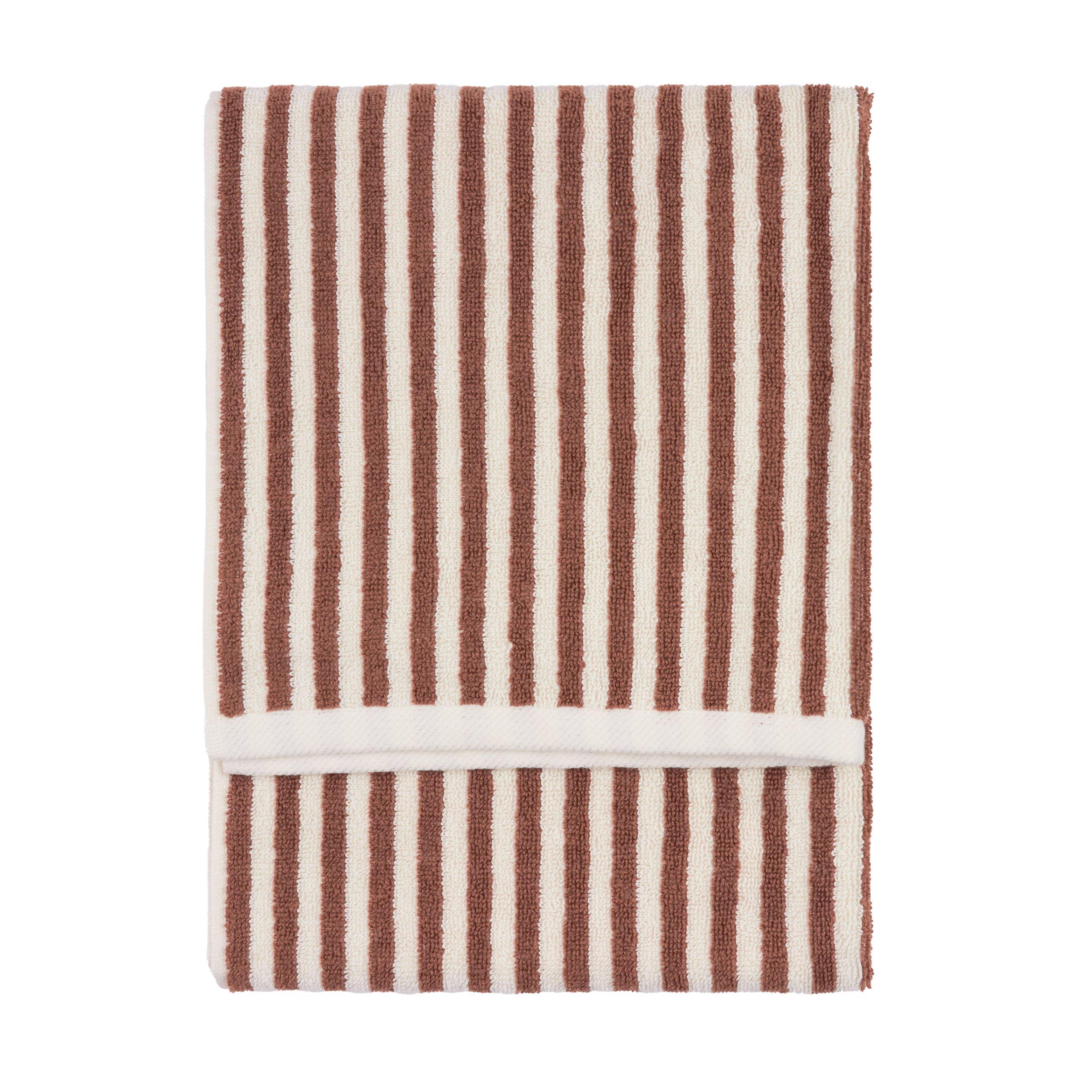 Pecan - Yard - Hebden Striped 100% Cotton Towel - 3