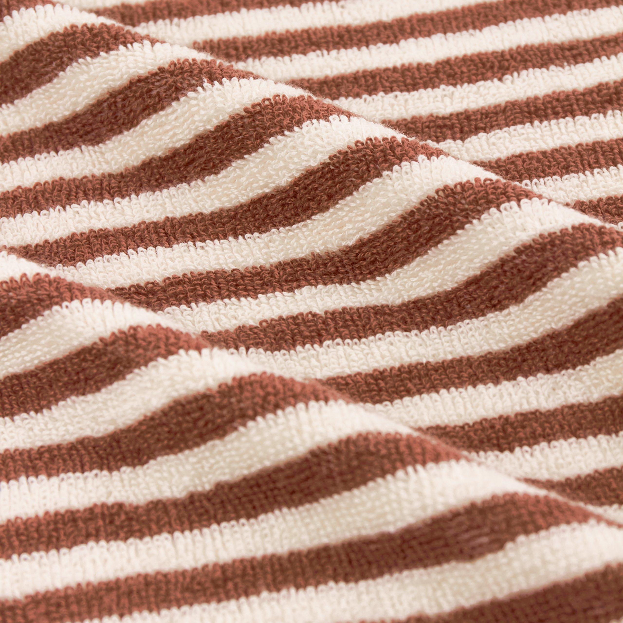 Pecan - Yard - Hebden Striped 100% Cotton Towel - 4