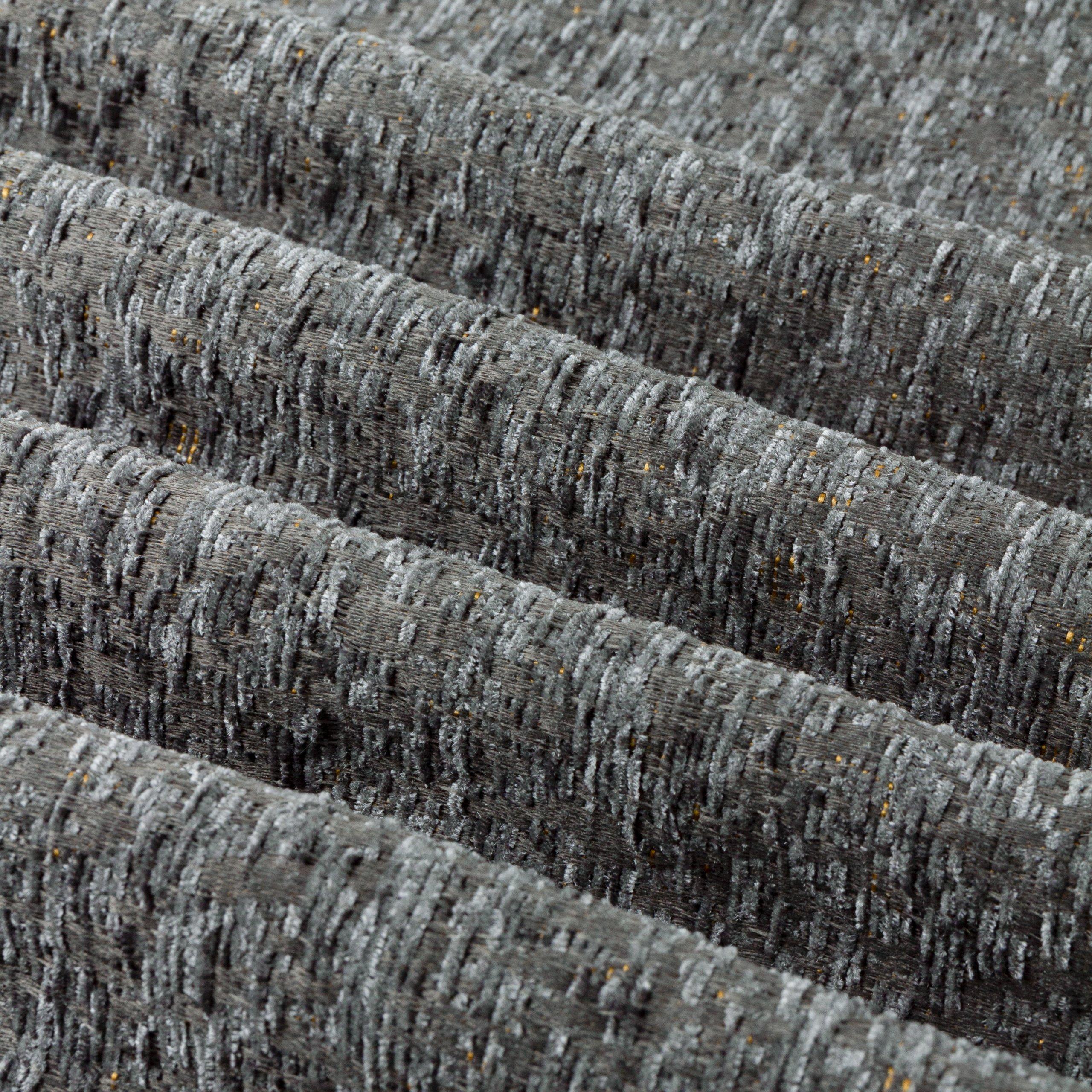 Charcoal - Paoletti - Galaxy Fully Lined Chenille Eyelet Curtains - 6