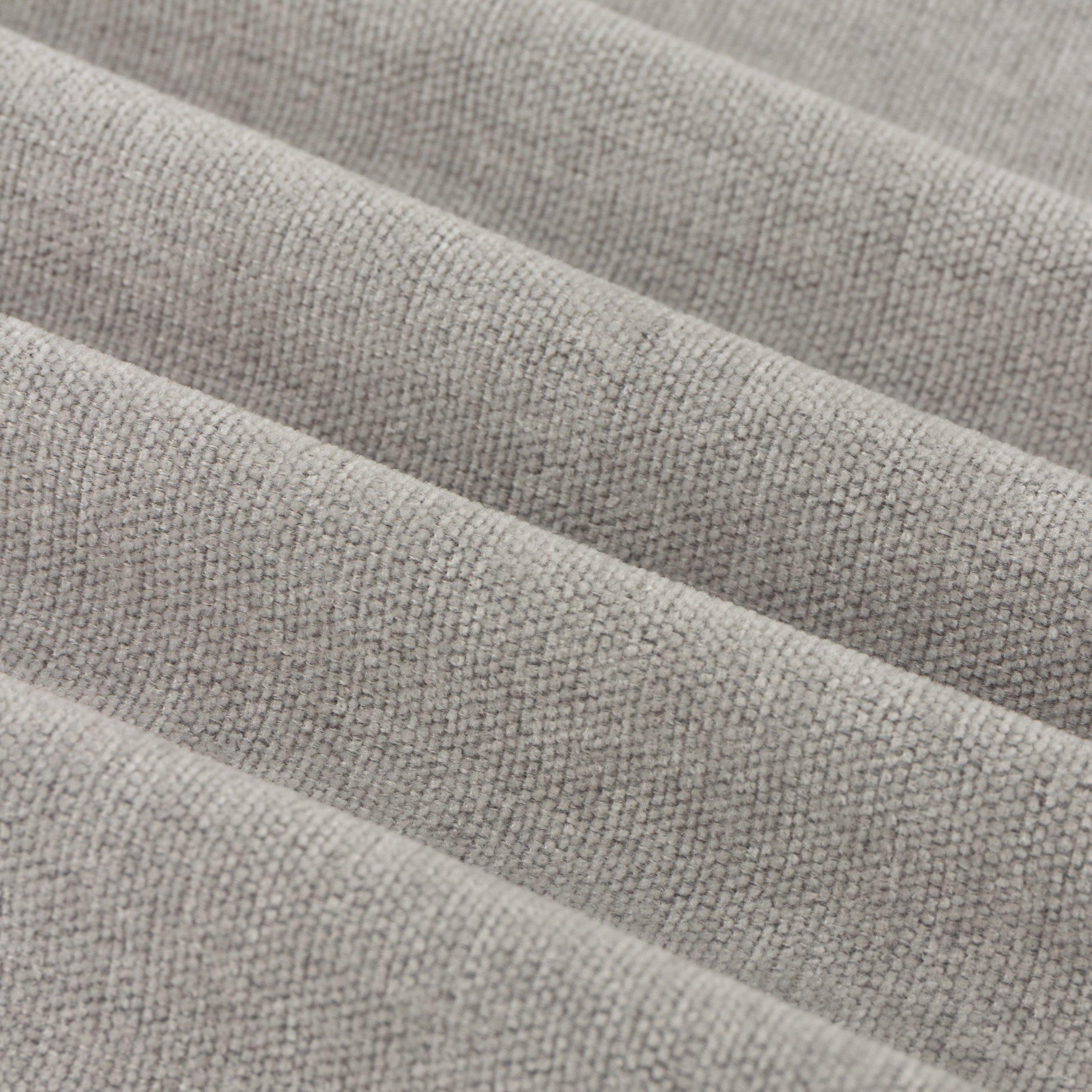 Silver - Furn - Soft Chenille Blackout Eyelet Curtains - 8