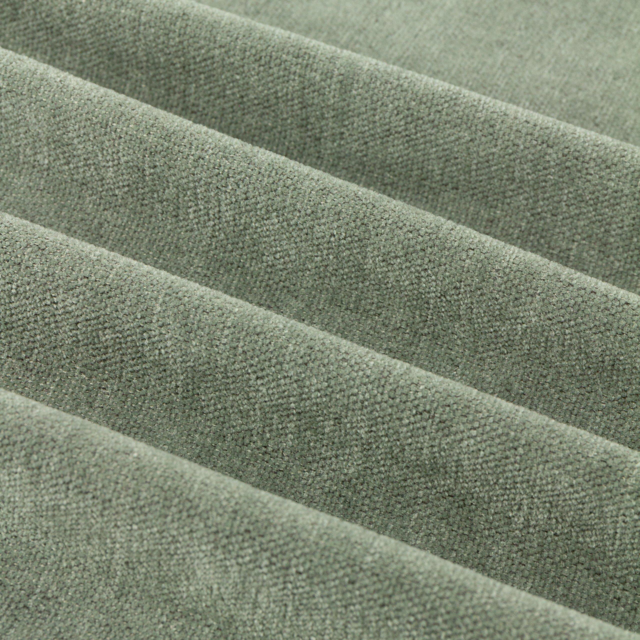 Green - Furn - Soft Chenille Blackout Eyelet Curtains - 8