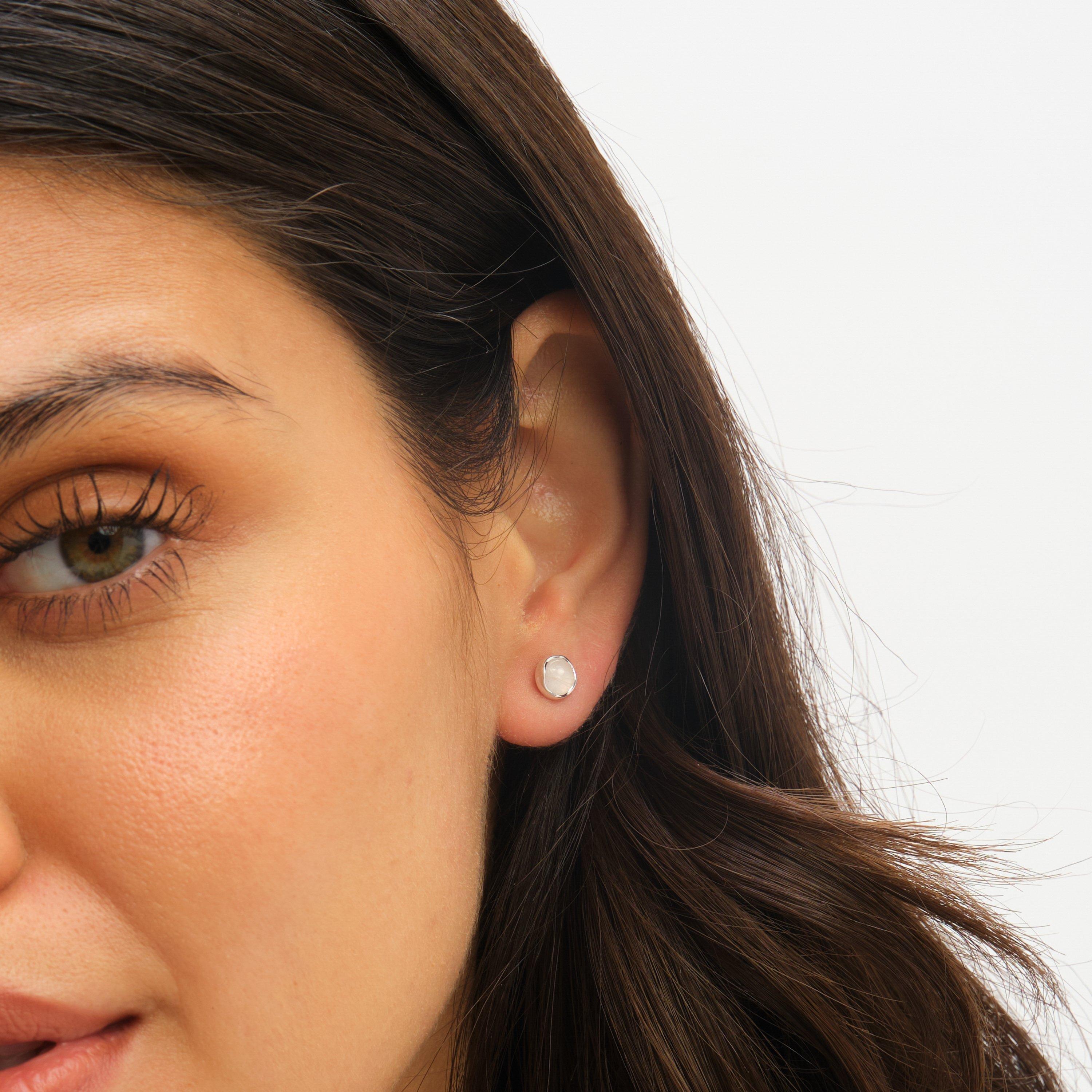 Silver - Simply Silver - Sterling Silver 925 Opal Studs - 2