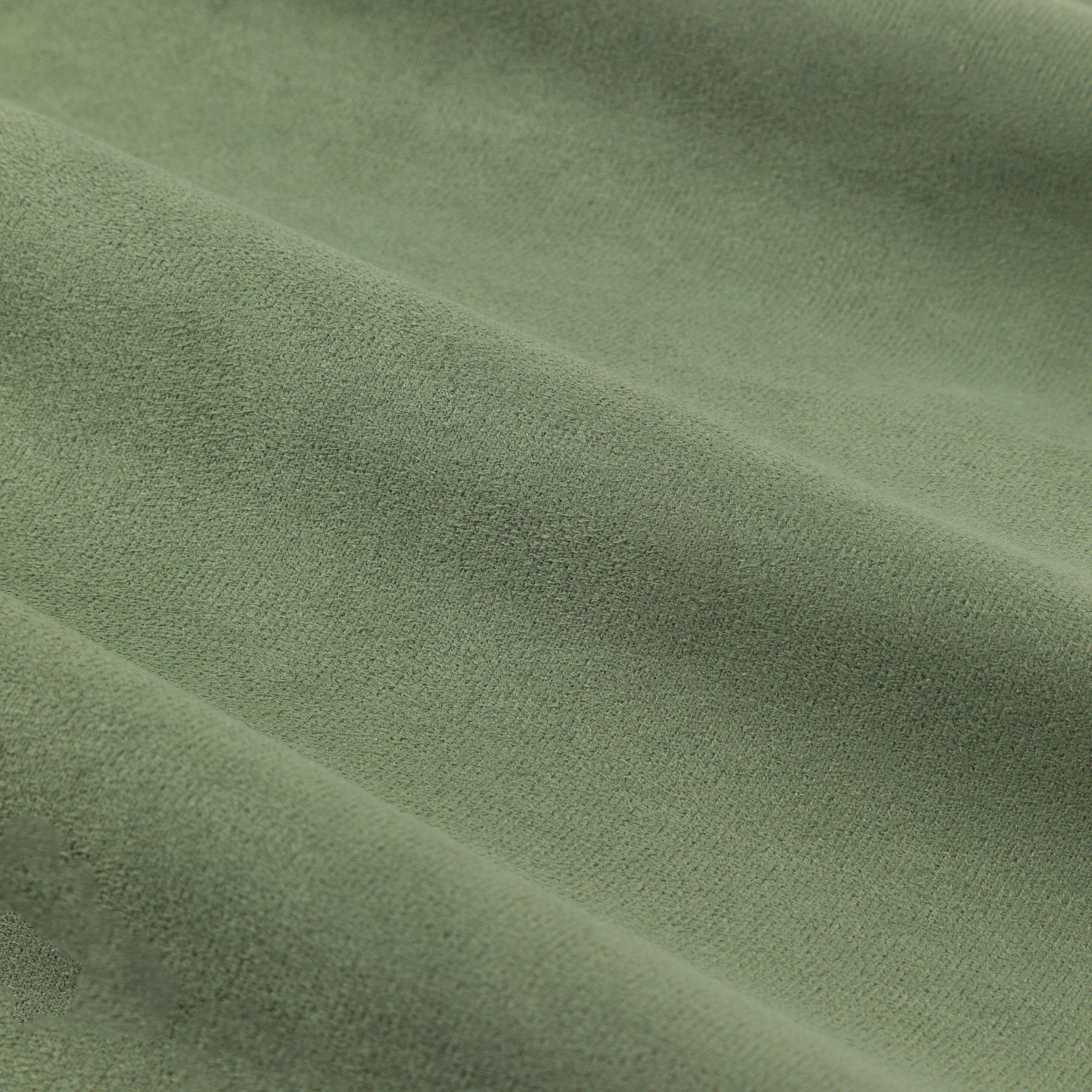 Green - Furn - Verso Reversible Suede-look Blackout Eyelet Curtai - 7