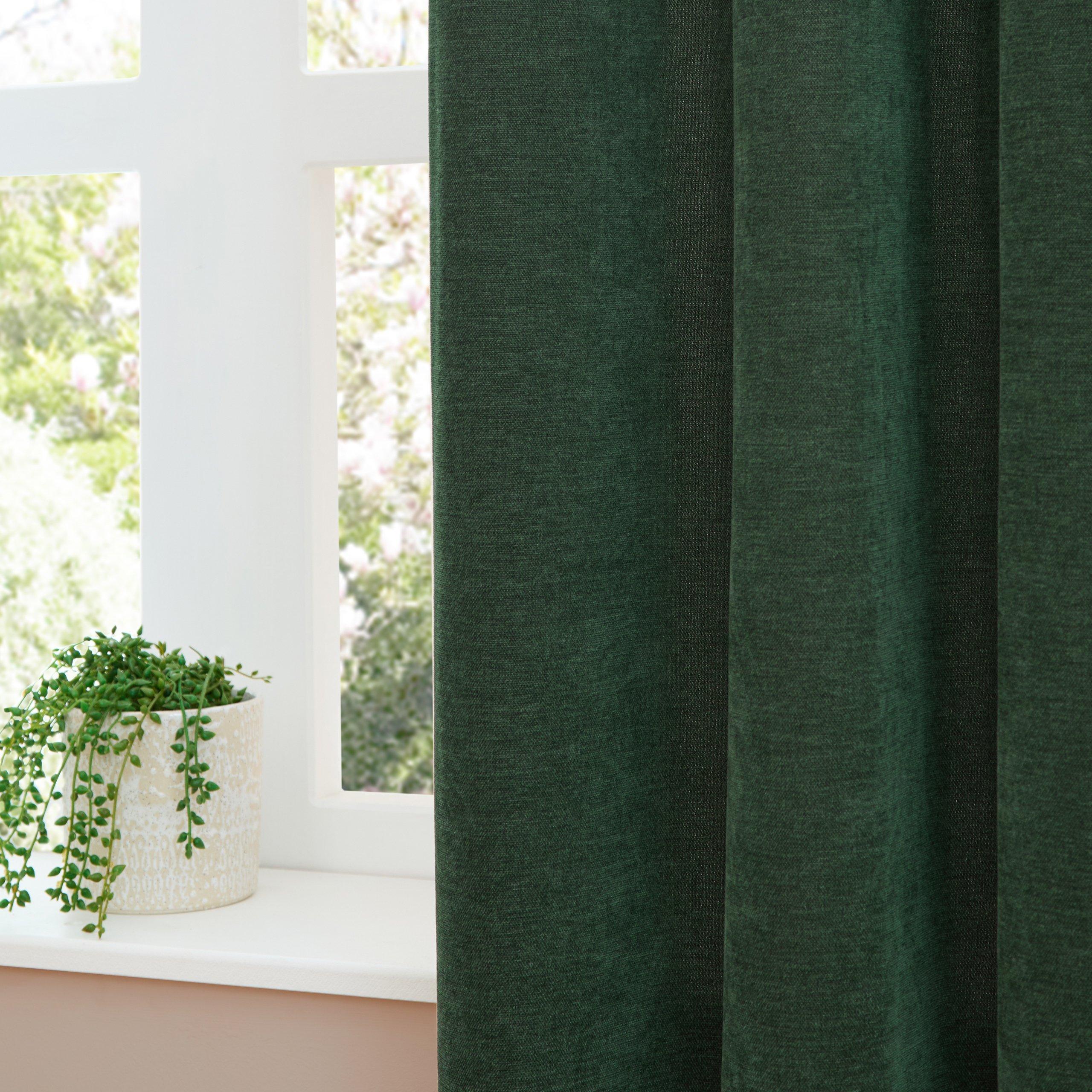 Bottle - Furn - Soft Chenille Blackout Eyelet Curtains - 5