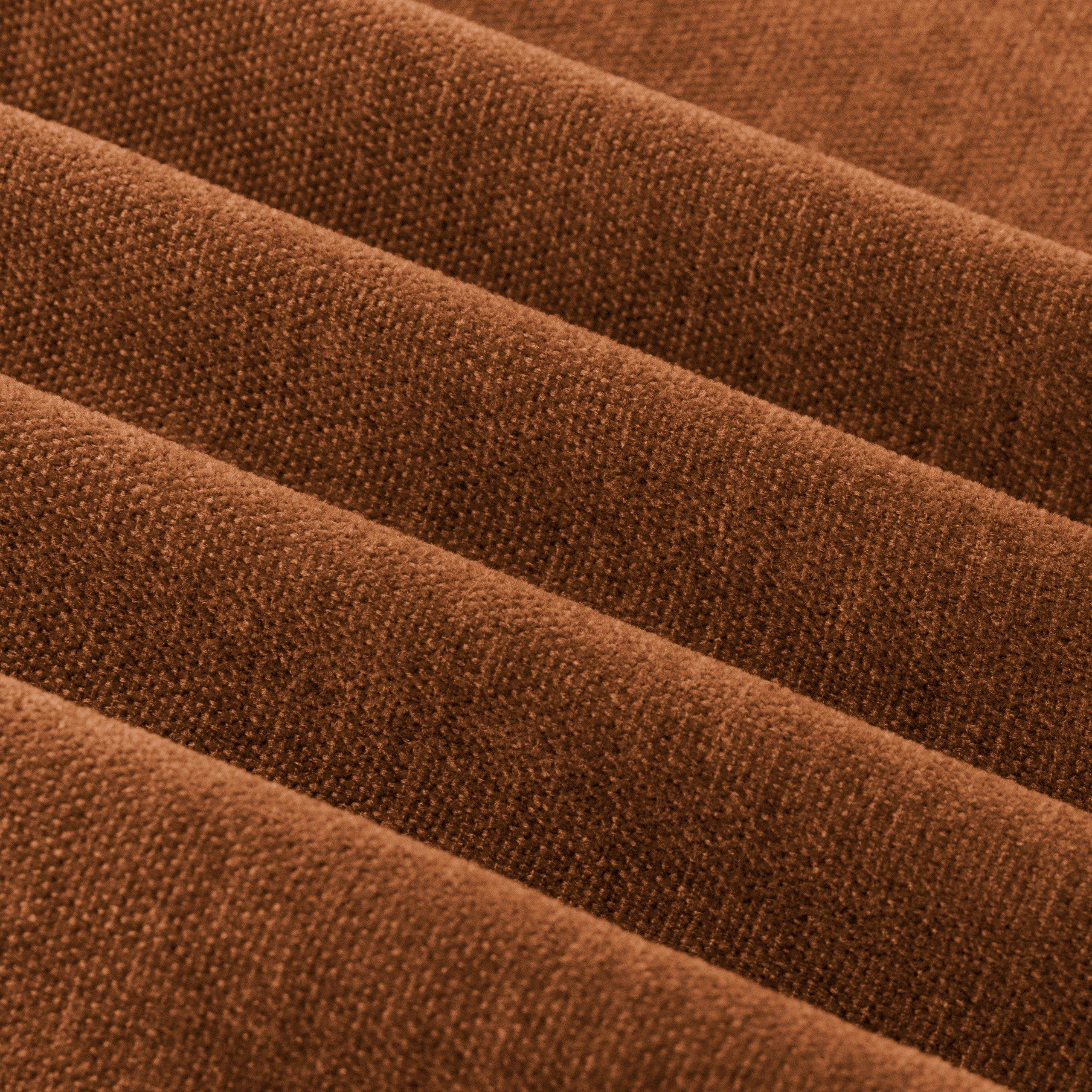 Rust - Furn - Soft Chenille Blackout Eyelet Curtains - 8