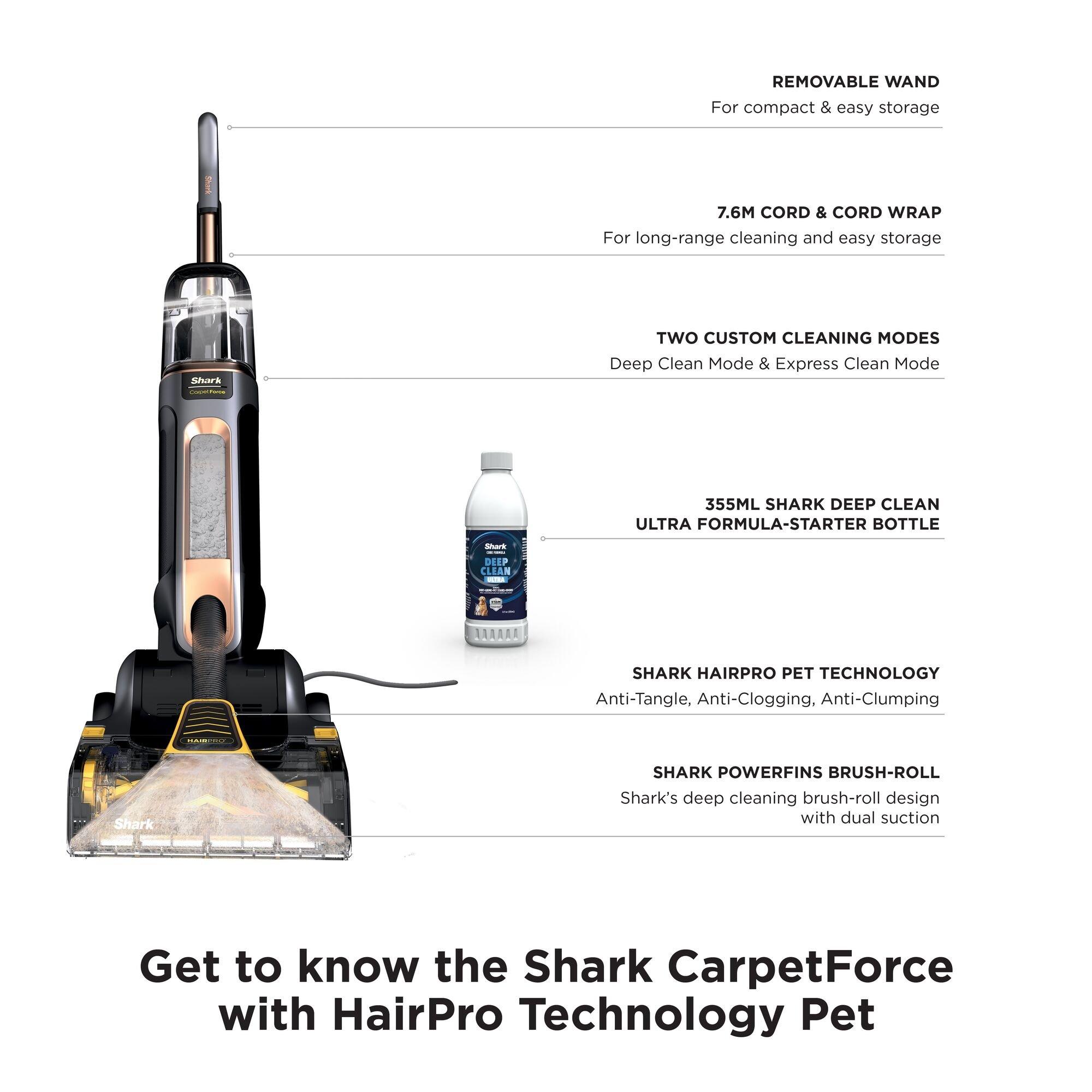 Blue - Shark - CarpetForce HairPro Carpet Cleaner EX550UKT - 12