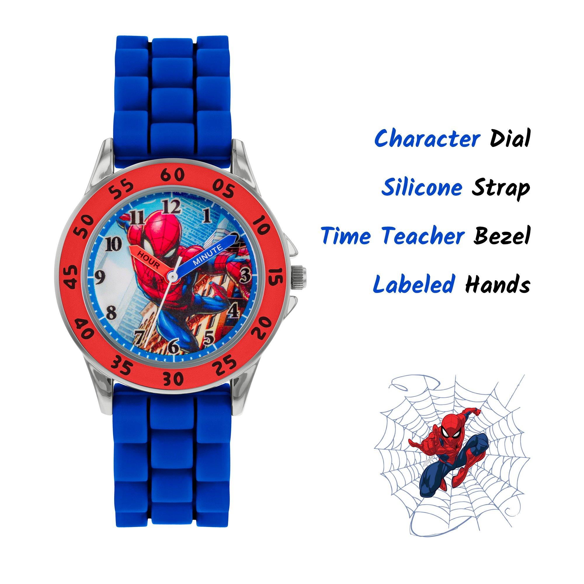 Blue - Spiderman - Spiderman Time Teacher Silicone Watch - 3