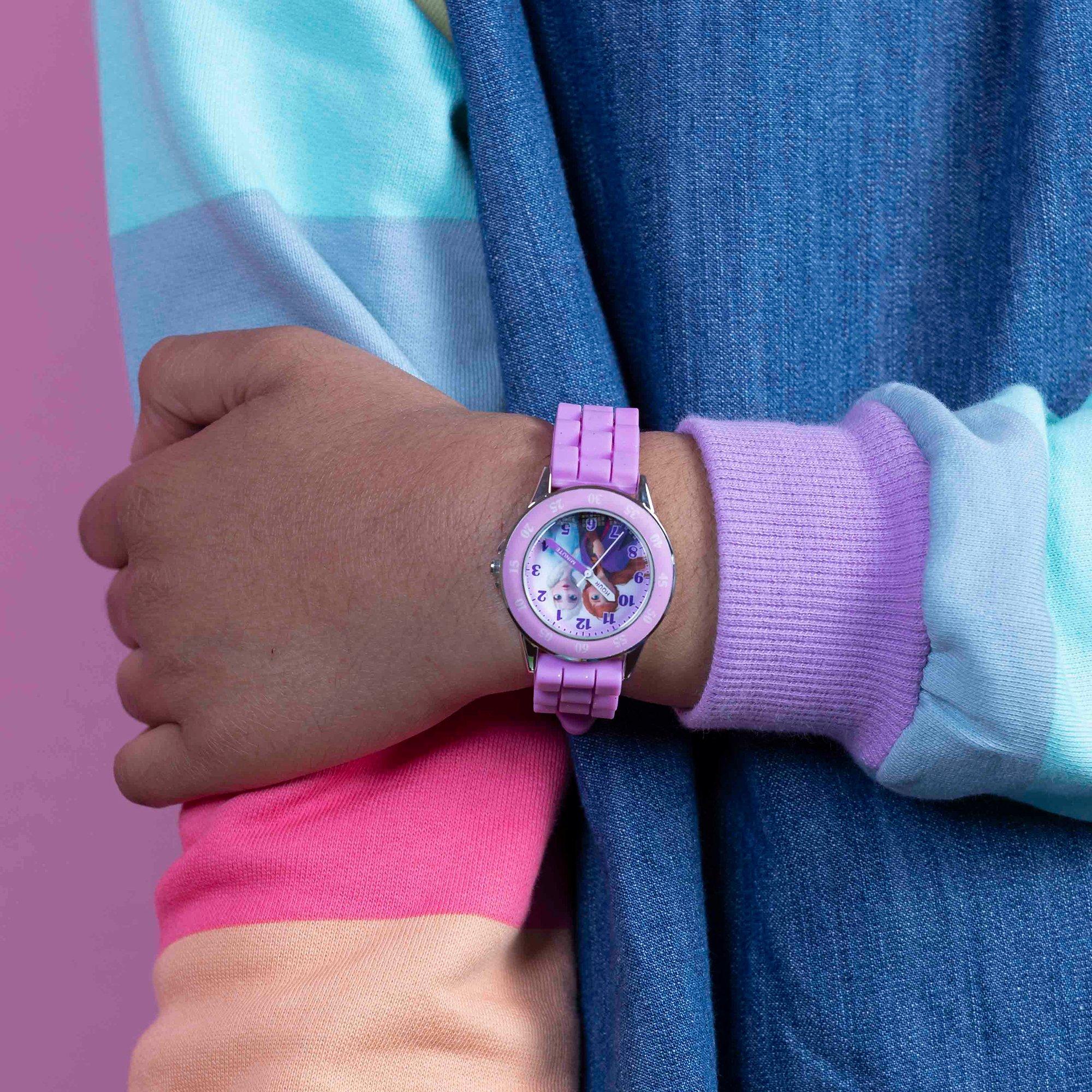 Purple - Disney - Frozen 2 Time Teacher Silicone Watch - 3