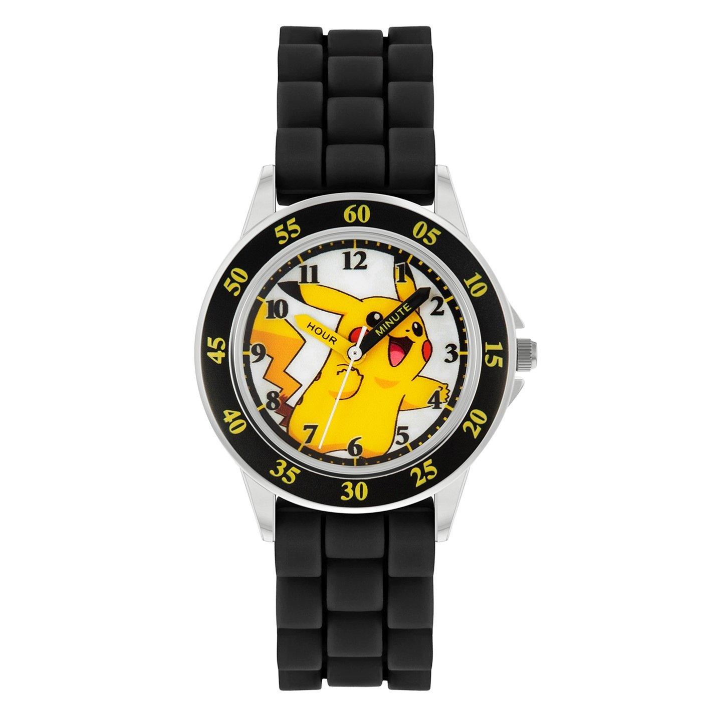 Black - Pokemon - Pokemon Time Teacher Silicone Watch - 1