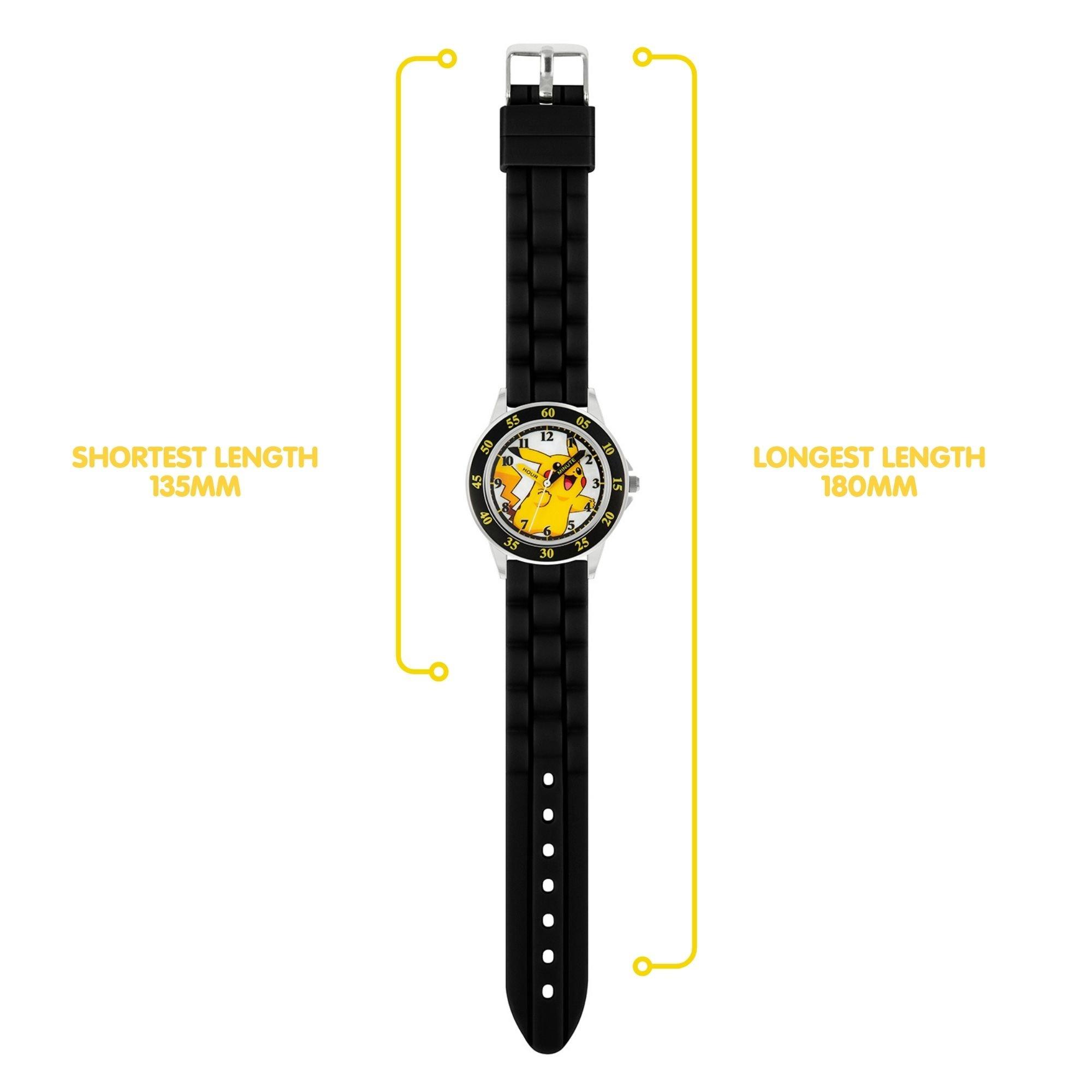 Black - Pokemon - Pokemon Time Teacher Silicone Watch - 4