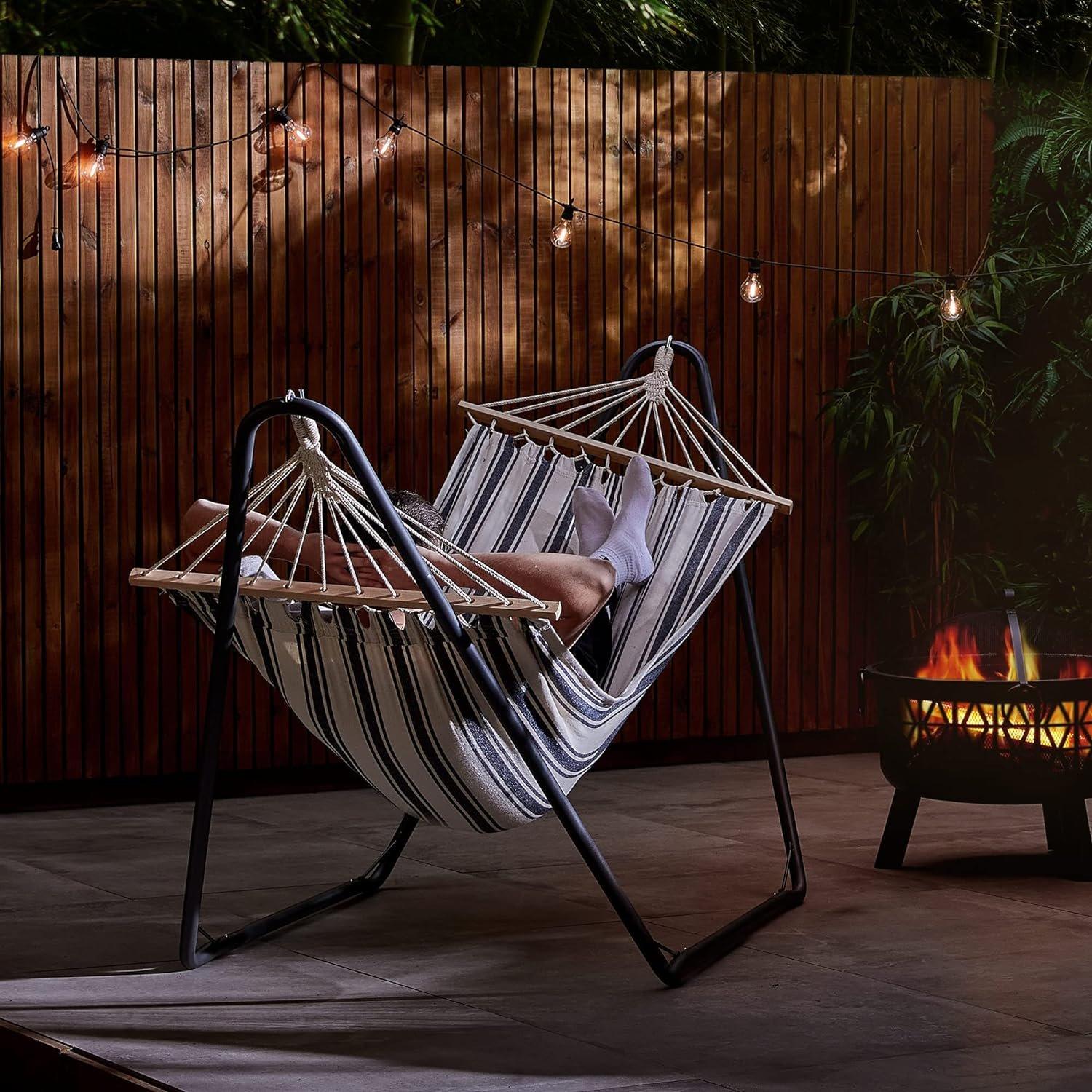 Multi - VonHaus - VonHaus Hammock With Metal Frame - 3