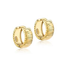 Be You 9ct Gold Diamond Cut Huggy Hoops