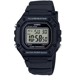 Casio Black Digital Resin Chronograph Alarm Watch