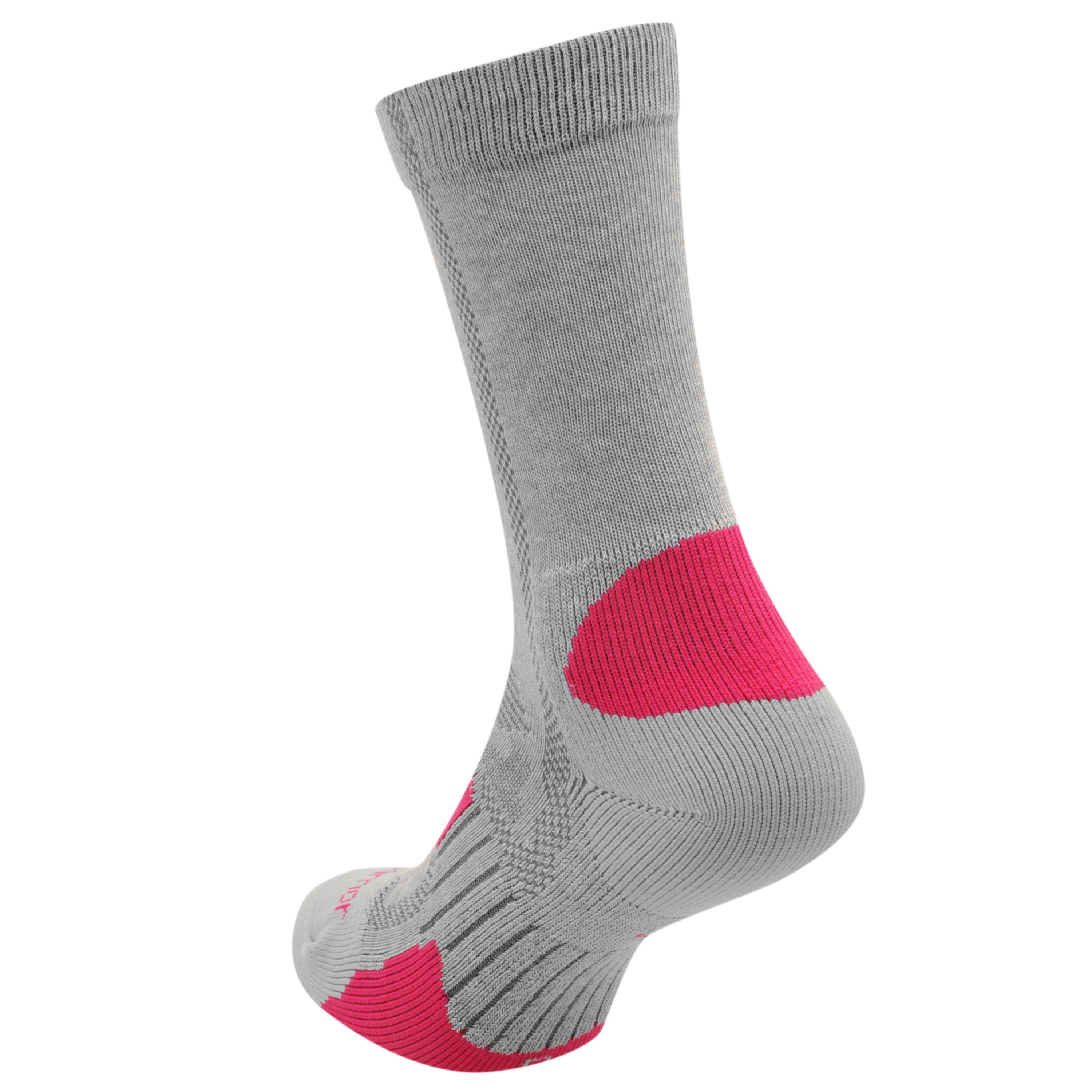 Light Grey/Pink - Karrimor - 2 Pack Walking Socks Womens - 3