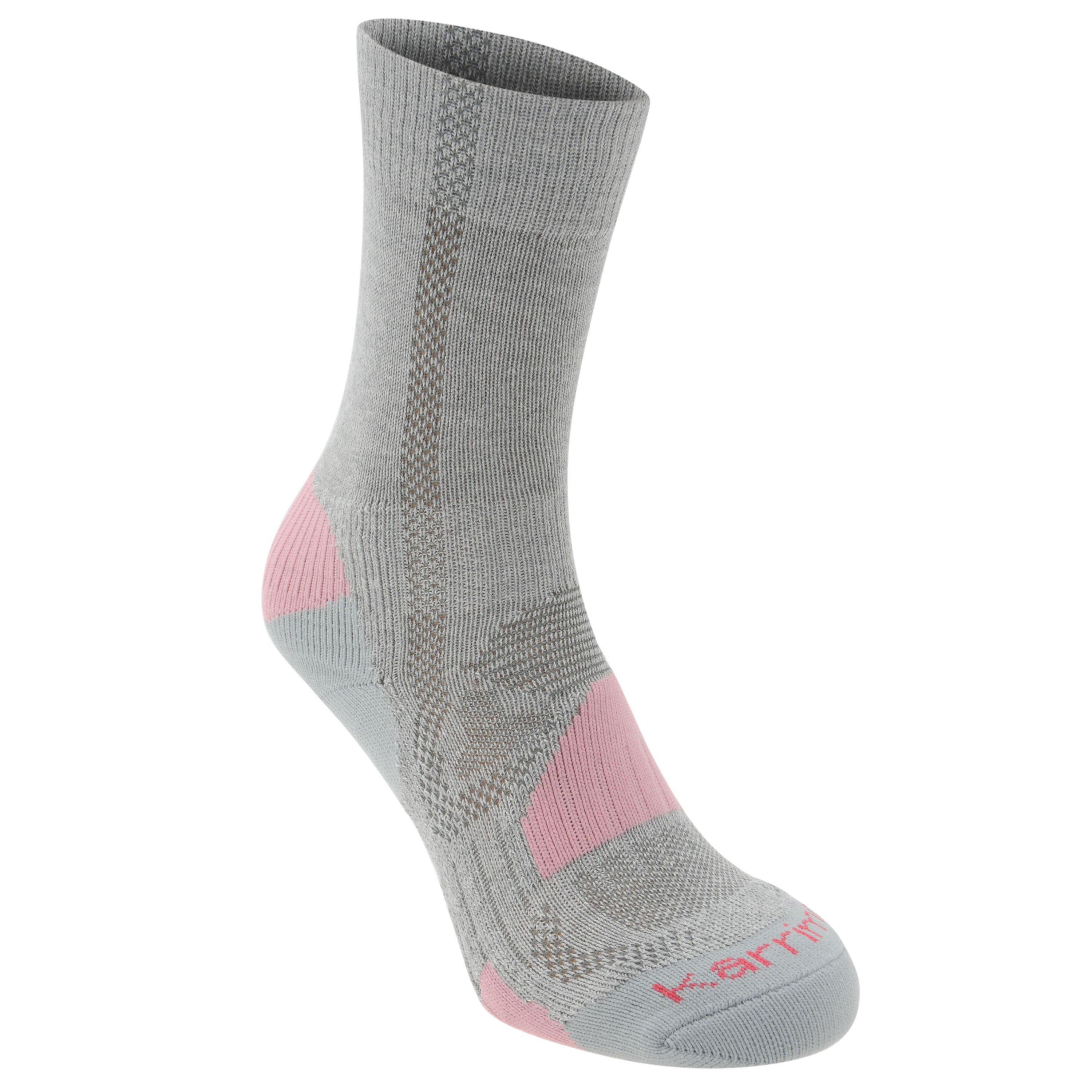 Karrimor Boys 2 Pack Walking Sock Junior - Grey/Pink - Junior 1-6