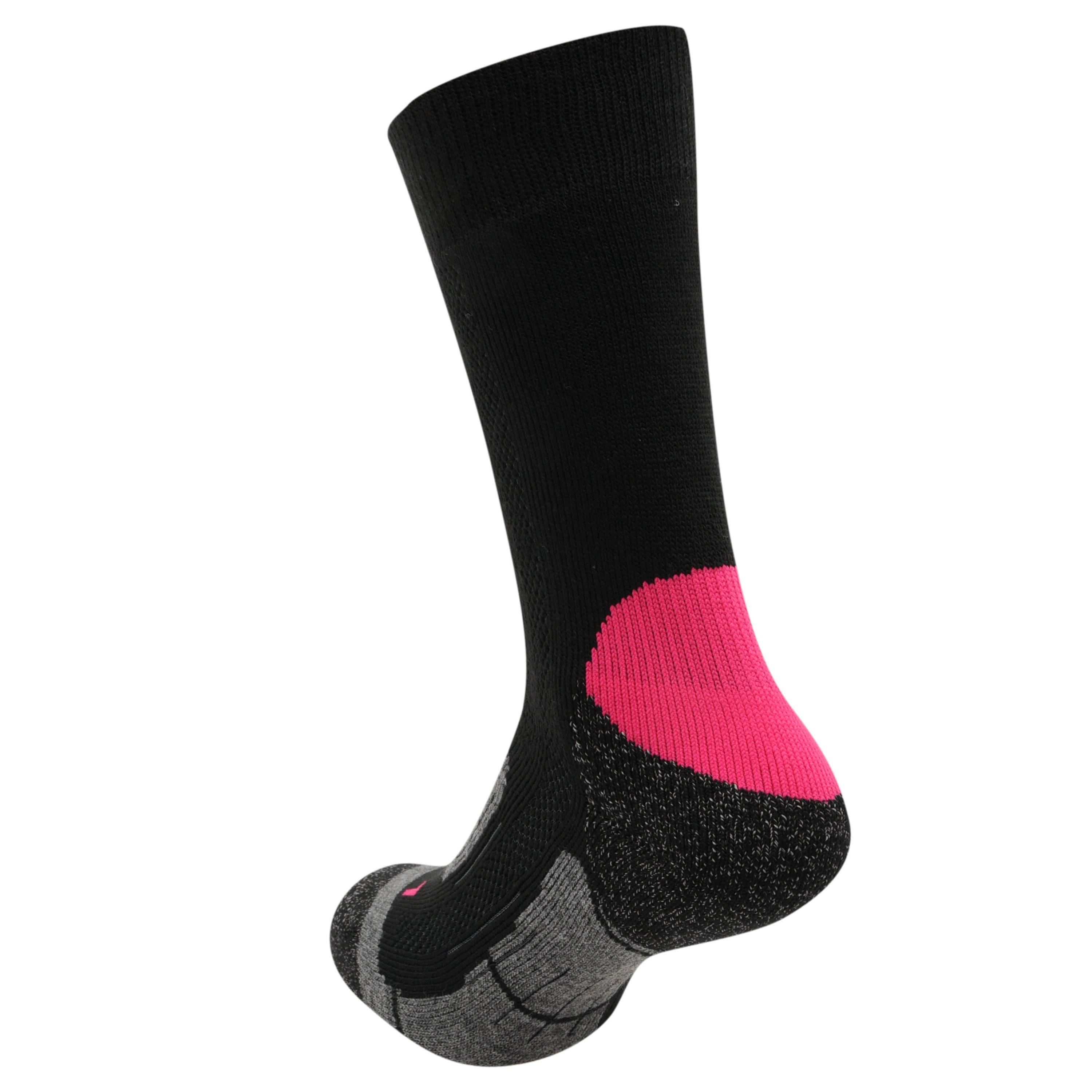 Black/Fucshia - Karrimor - 2 Pack Trekking Socks Womens - 3
