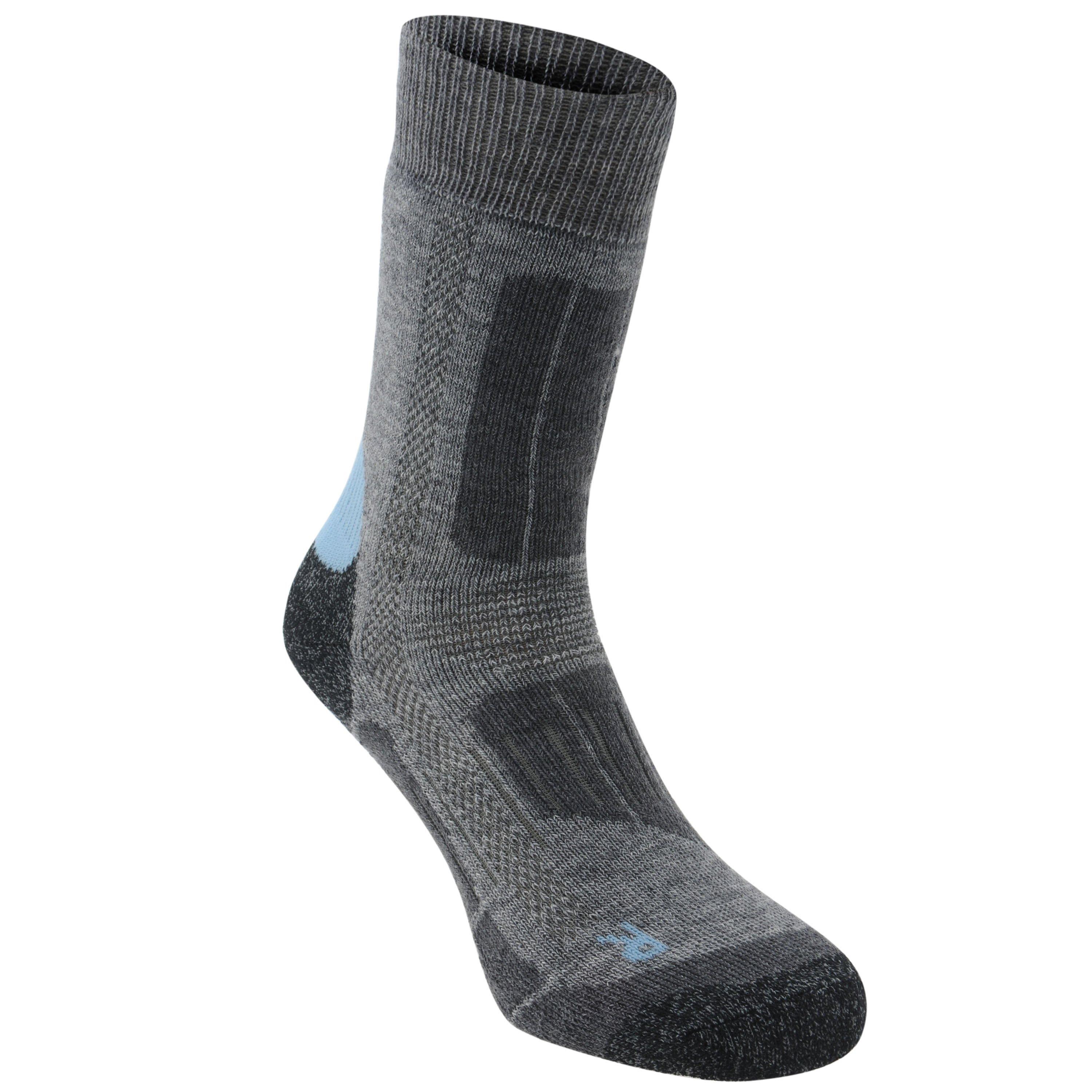 Karrimor Boys 2 Pack Trekking Socks Juniors - Grey/Sky - Junior 1-6