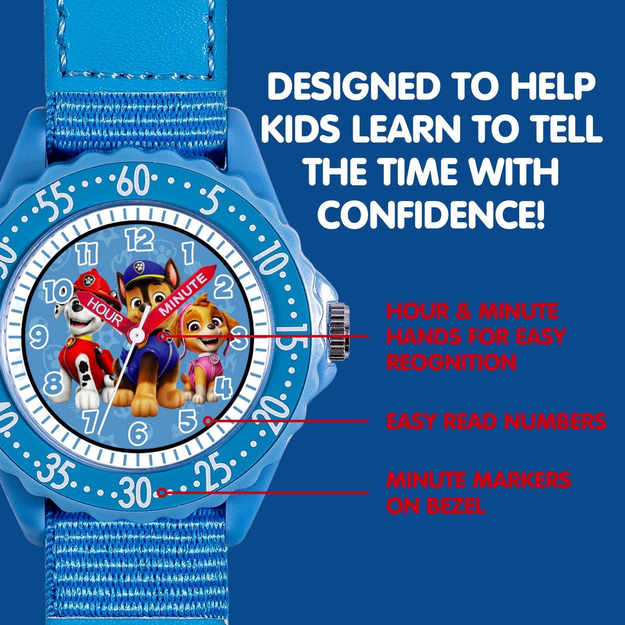 Blue - Paw Patrol - Paw Patrol Time Teacher Velcro Watch - 4