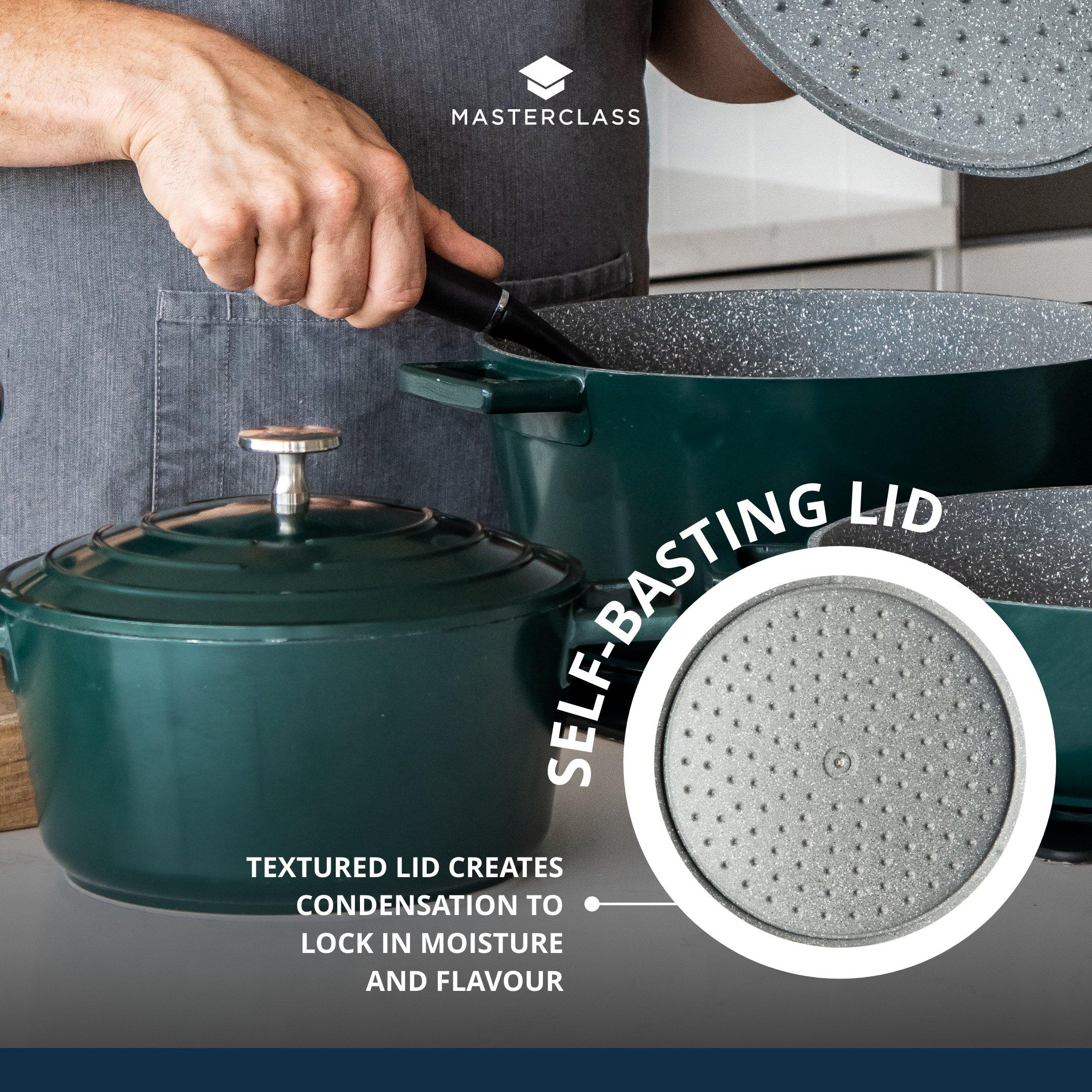 Black - MasterClass - MasterClass Cast Aluminium 4L Round Casserole Dish - 3